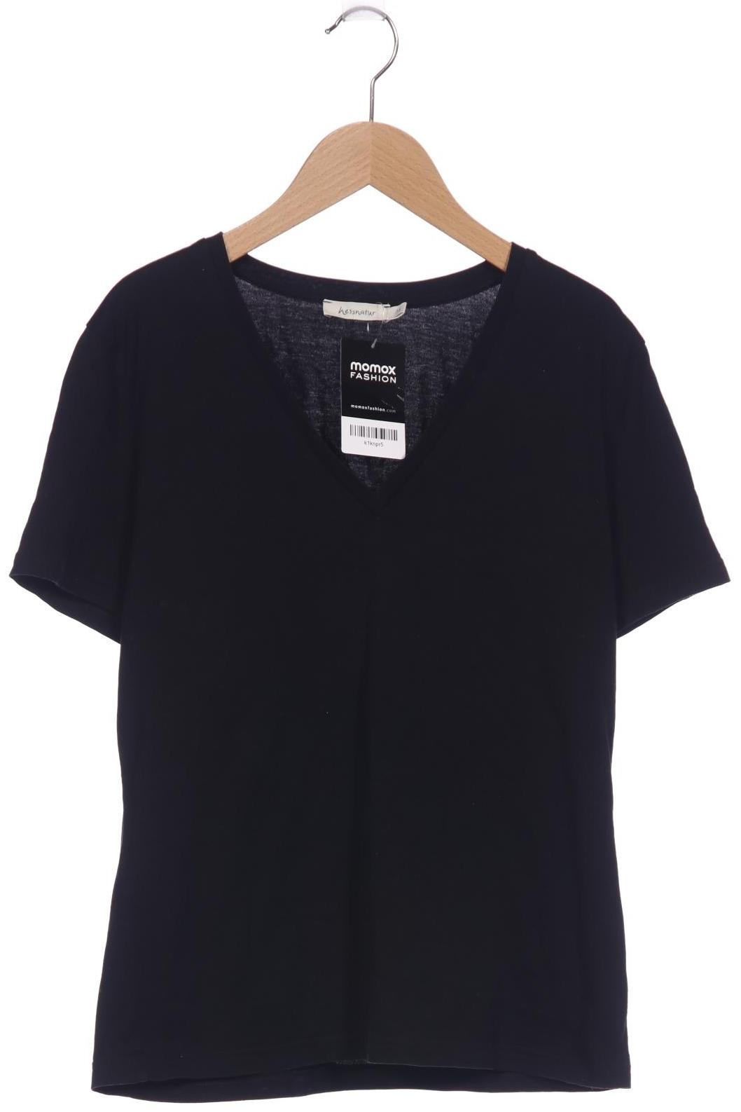 

hessnatur Damen T-Shirt, schwarz, Gr. 38