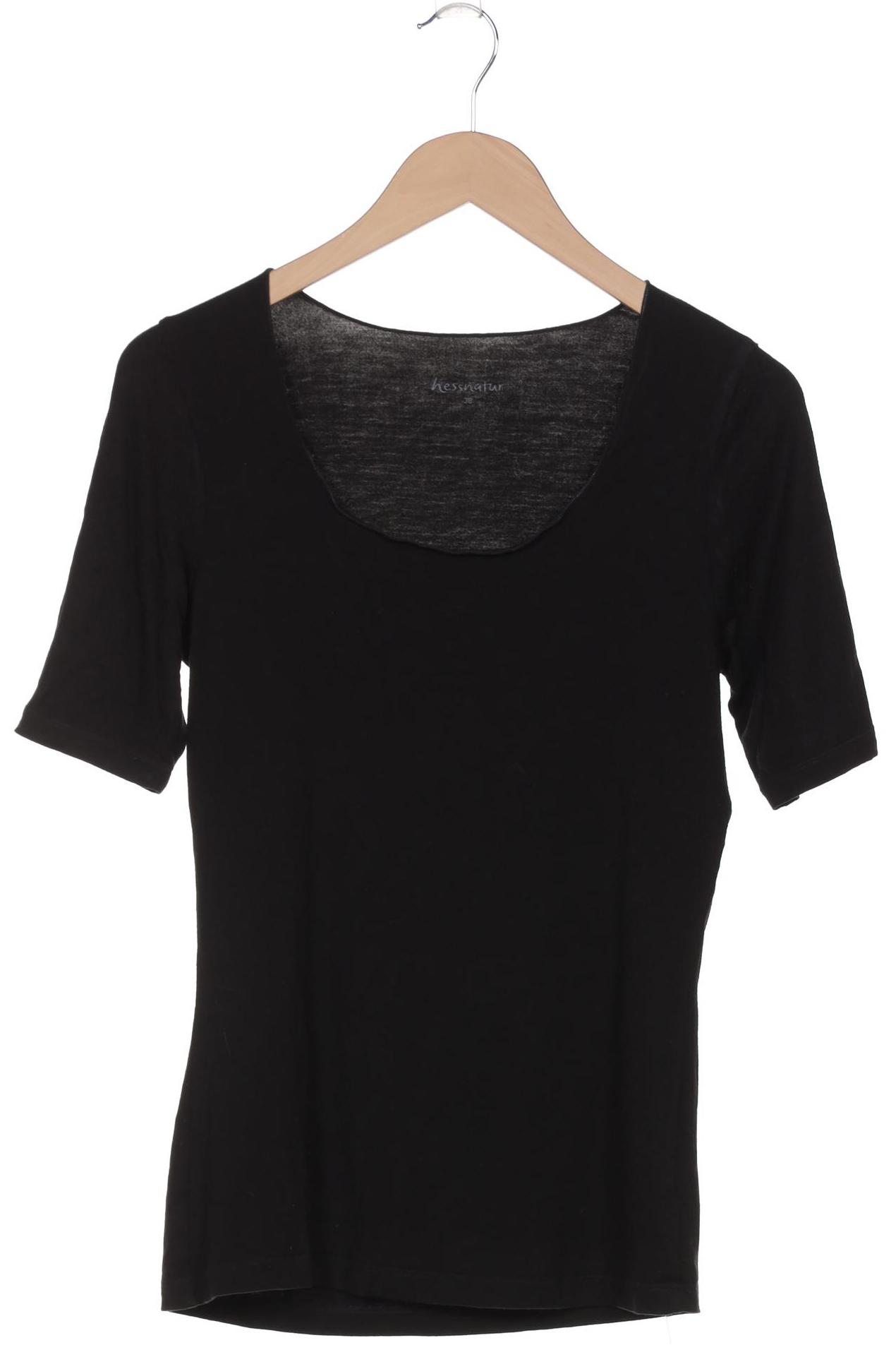 

hessnatur Damen T-Shirt, schwarz, Gr. 38