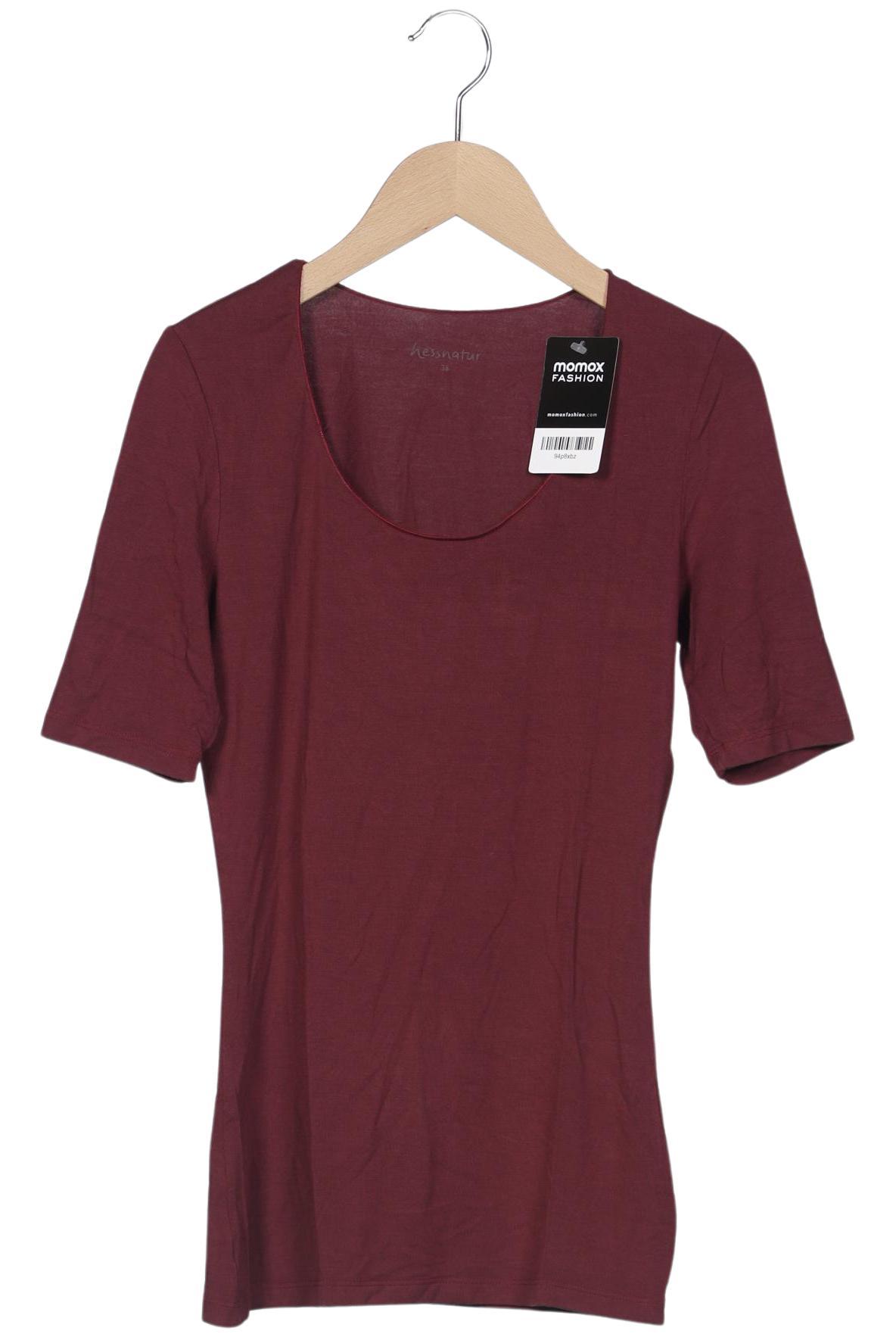 

hessnatur Damen T-Shirt, bordeaux, Gr. 36