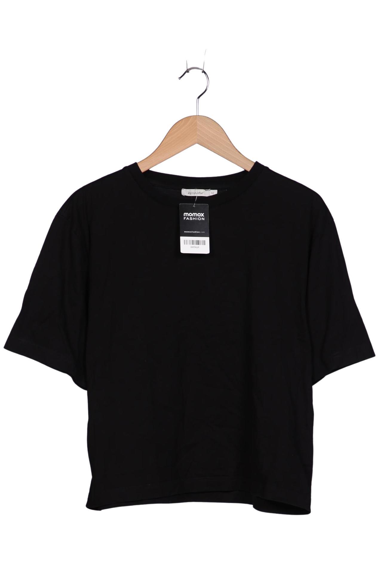

hessnatur Damen T-Shirt, schwarz, Gr. 42