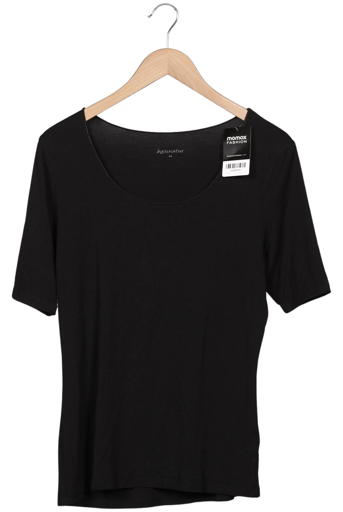 

hessnatur Damen T-Shirt, schwarz, Gr. 44
