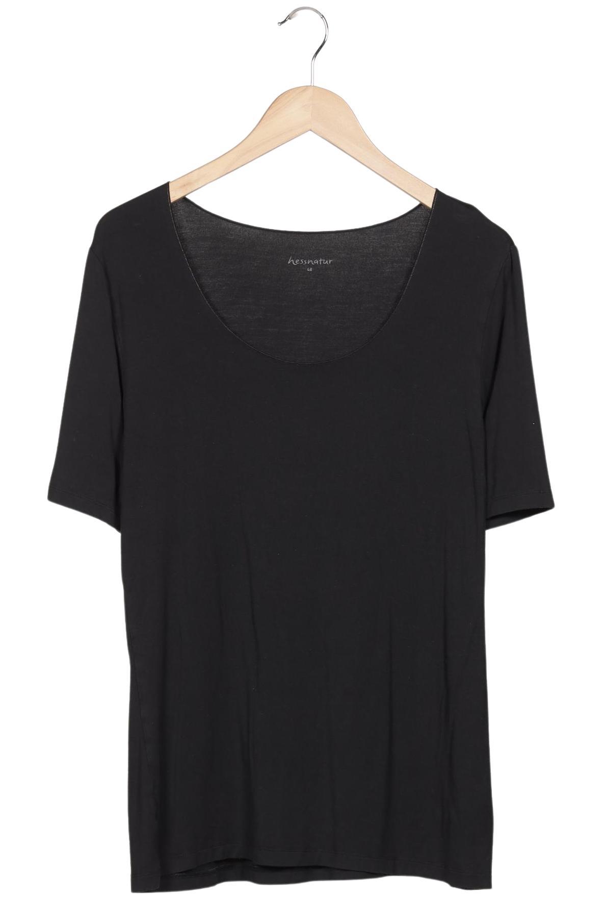 

hessnatur Damen T-Shirt, schwarz, Gr. 48