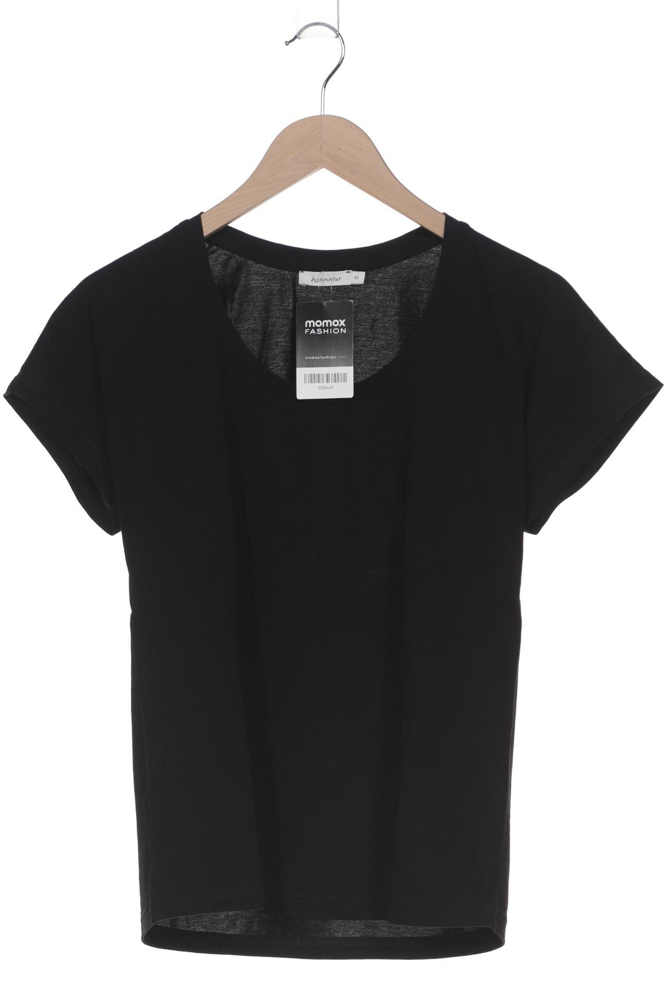 

hessnatur Damen T-Shirt, schwarz, Gr. 40