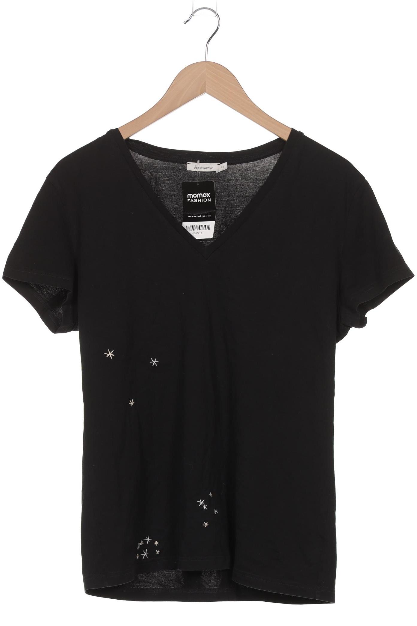 

hessnatur Damen T-Shirt, schwarz, Gr. 42