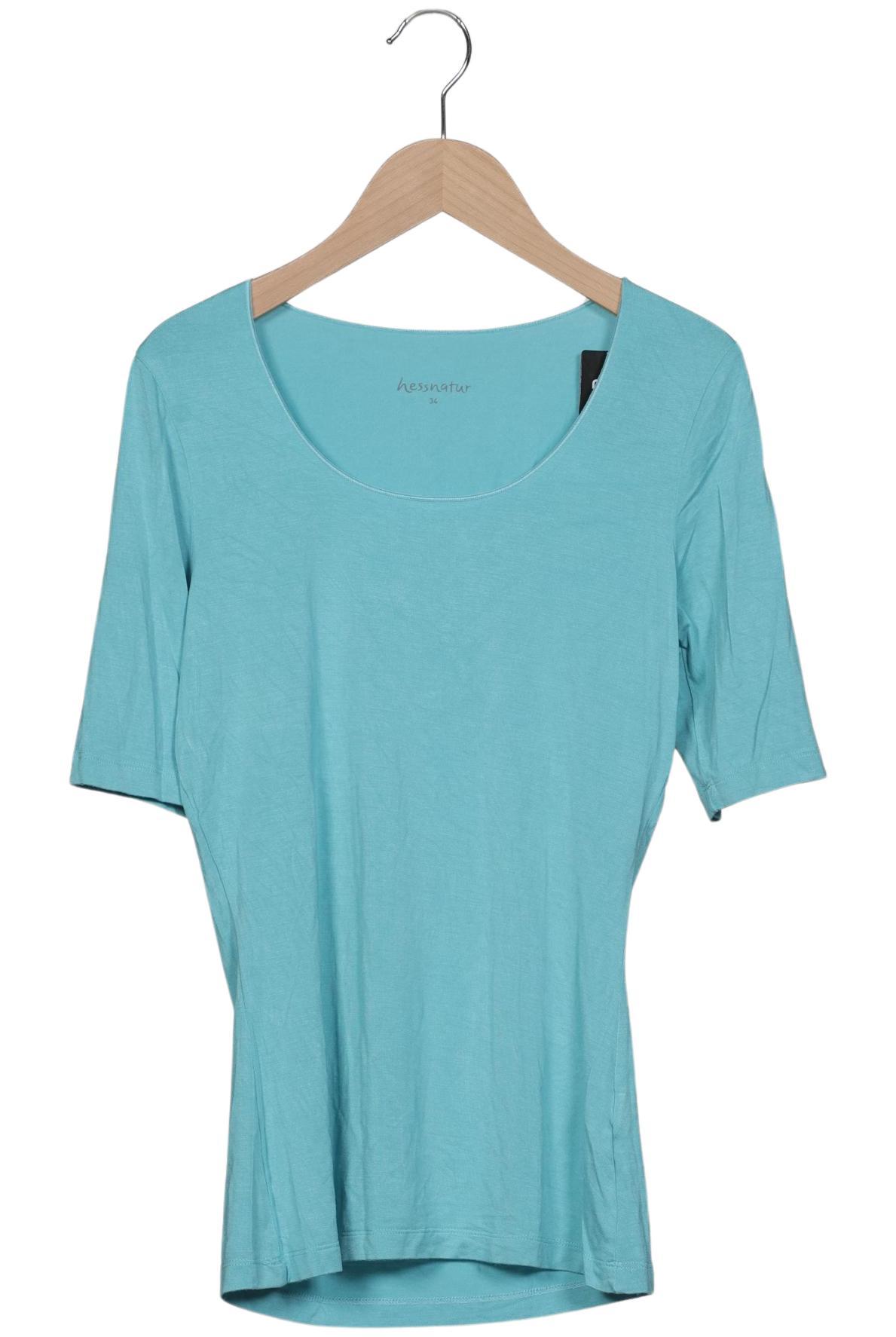 

hessnatur Damen T-Shirt, türkis, Gr. 34