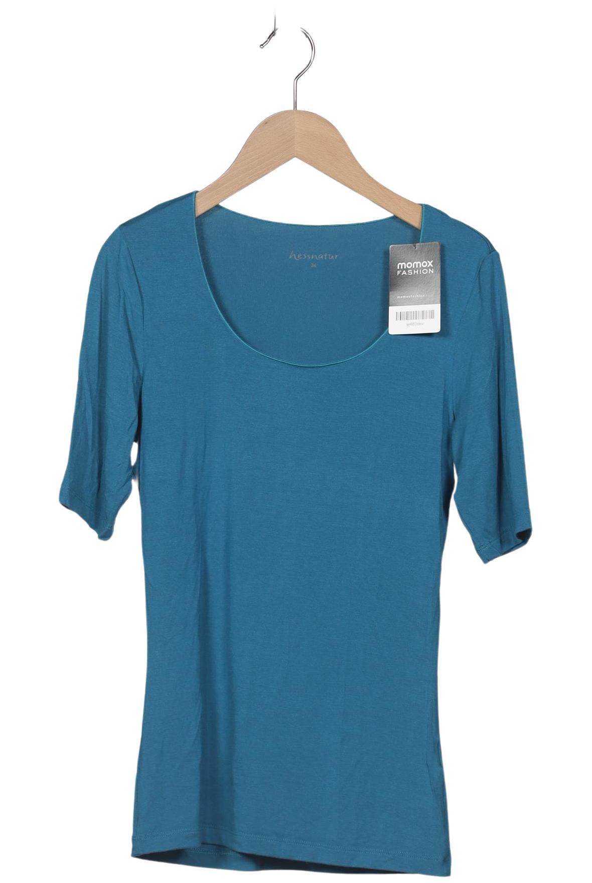 

hessnatur Damen T-Shirt, türkis, Gr. 34