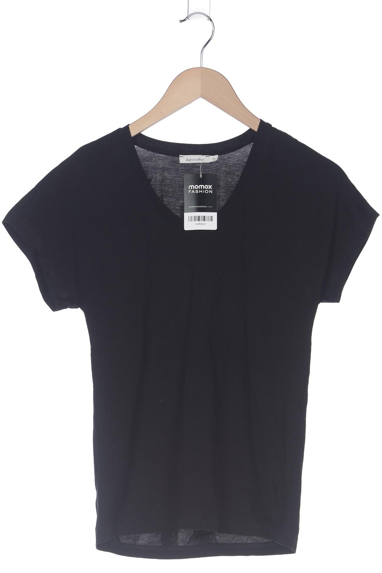 

hessnatur Damen T-Shirt, schwarz, Gr. 36