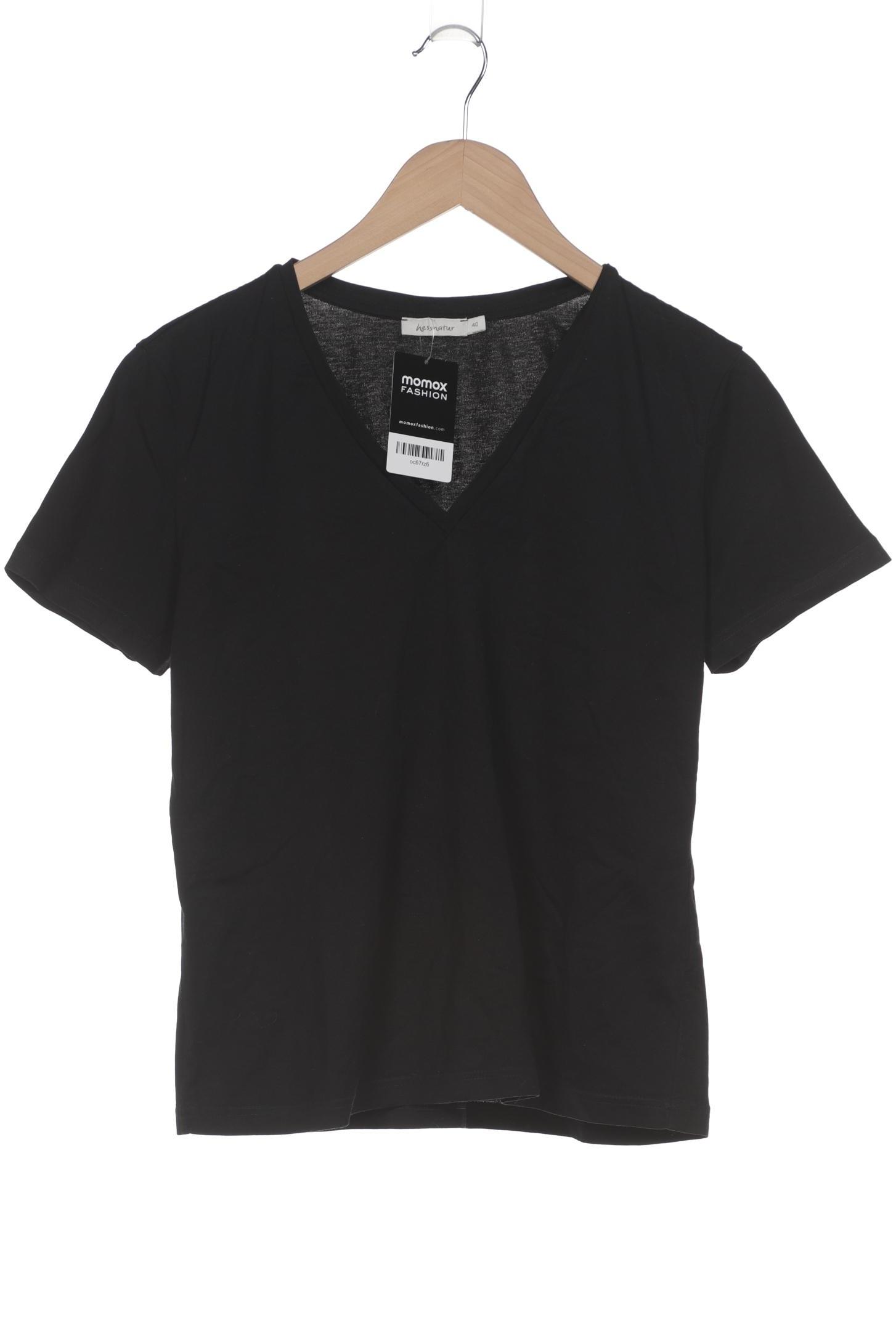 

hessnatur Damen T-Shirt, schwarz, Gr. 40