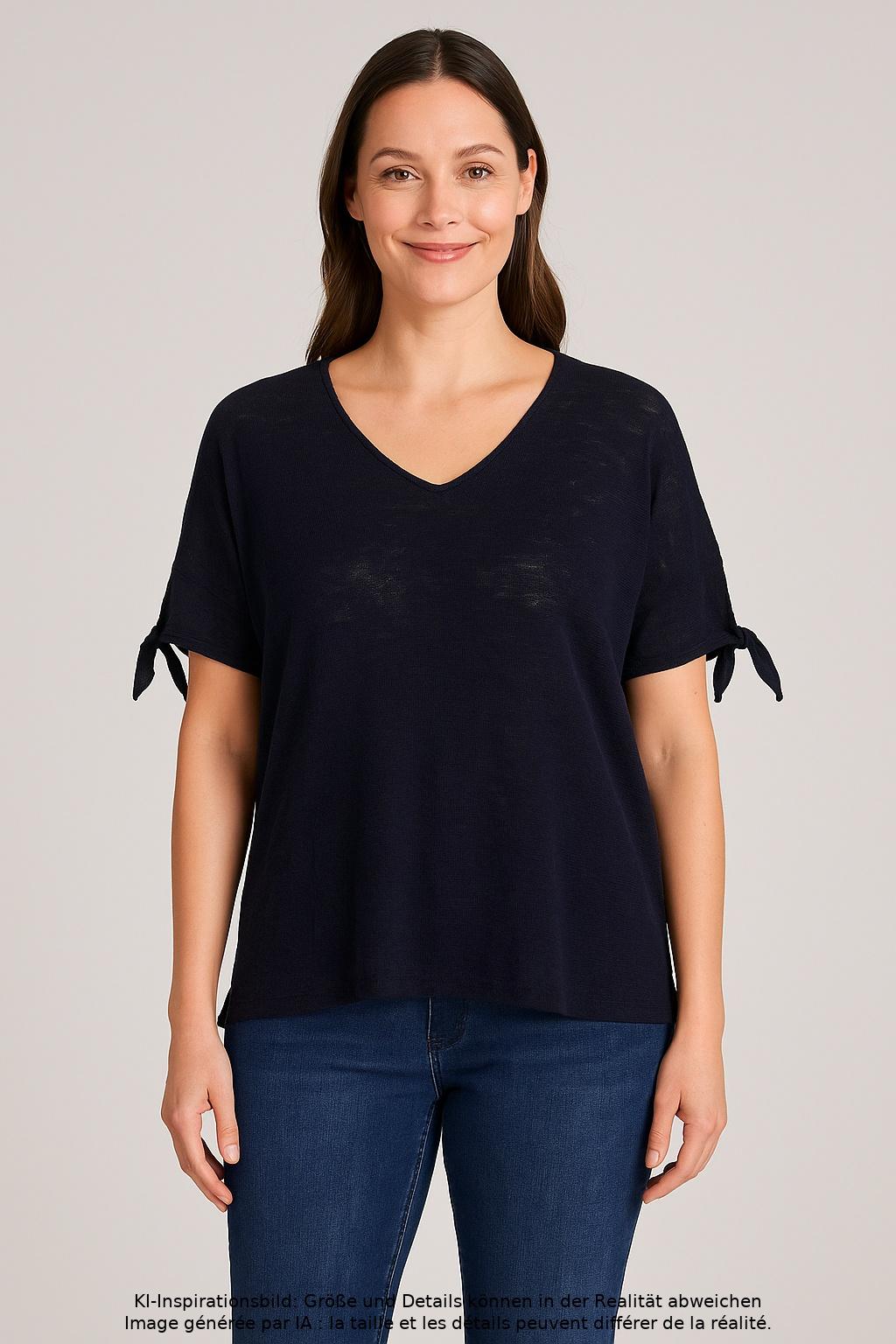 

hessnatur Damen T-Shirt, marineblau, Gr. 42