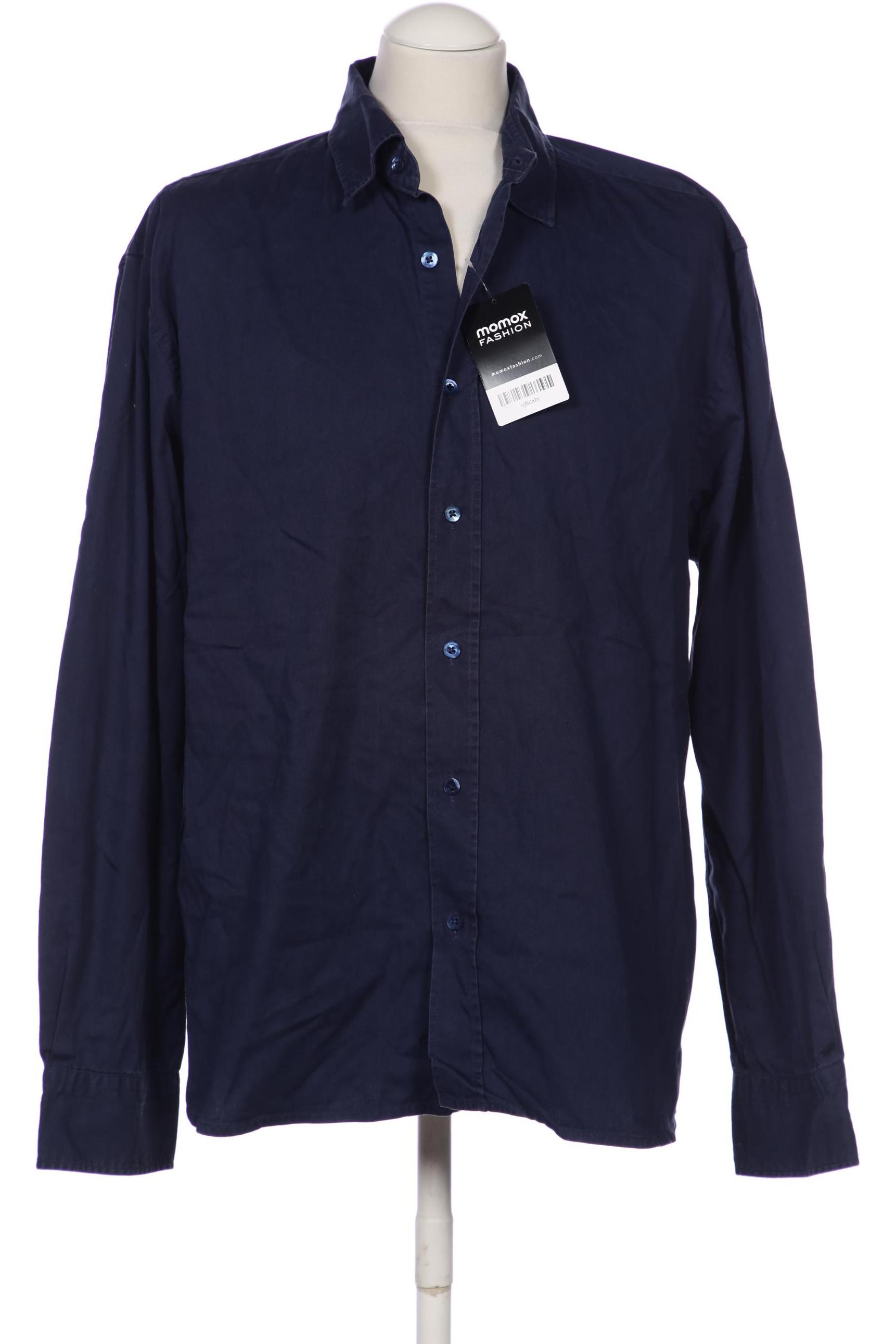 

hessnatur Herren Hemd, marineblau, Gr. 48