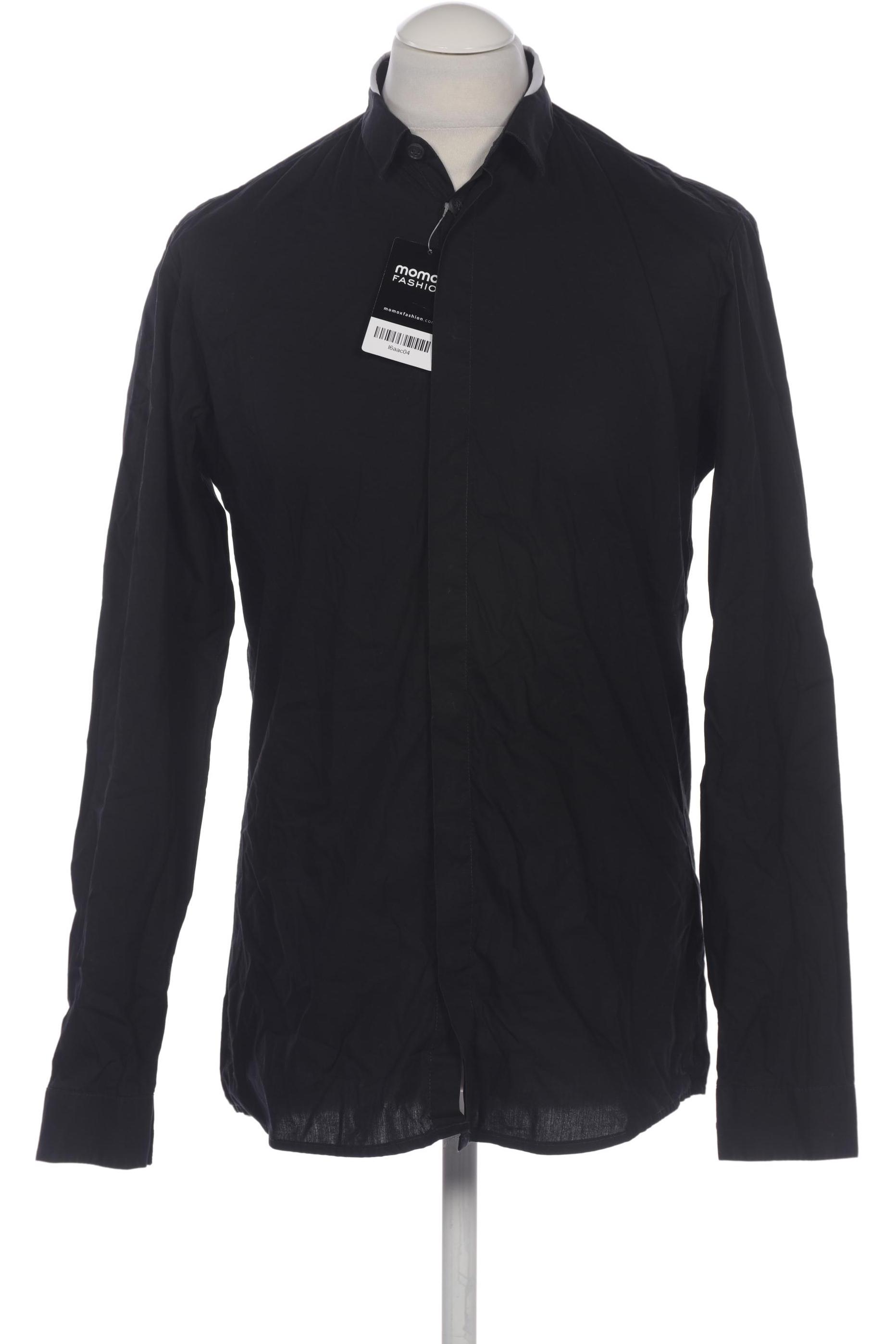 

hessnatur Herren Hemd, schwarz, Gr. 48