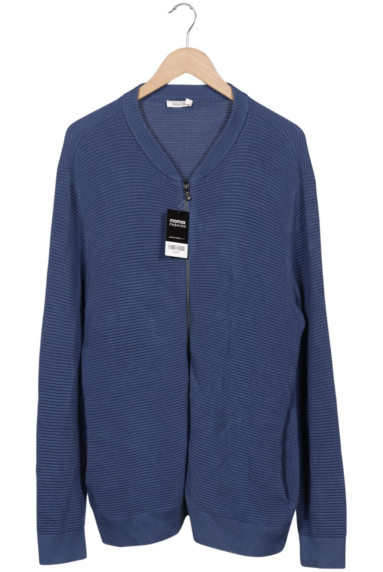 

hessnatur Herren Strickjacke, blau, Gr. 56
