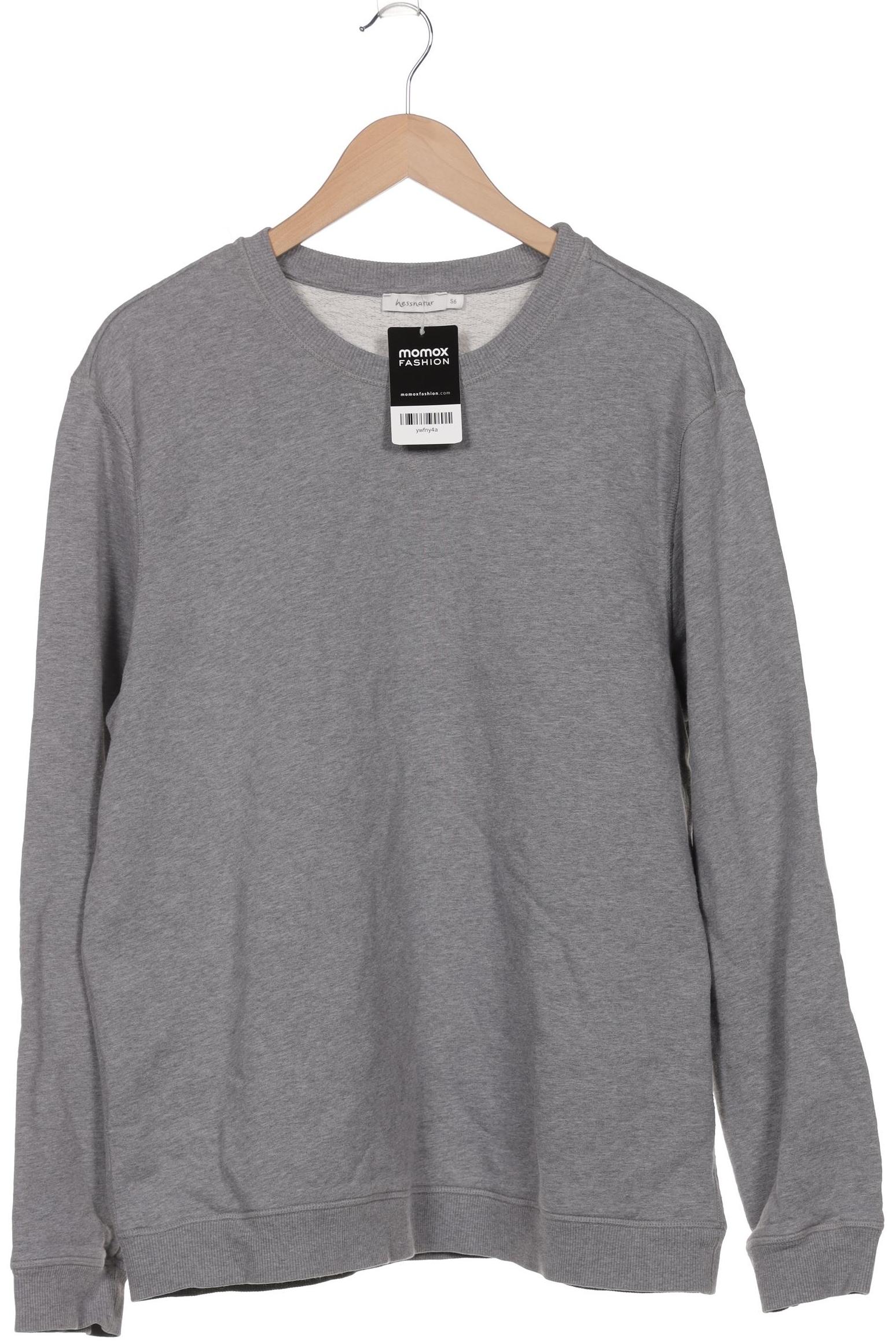 

hessnatur Herren Sweatshirt, grau, Gr. 56