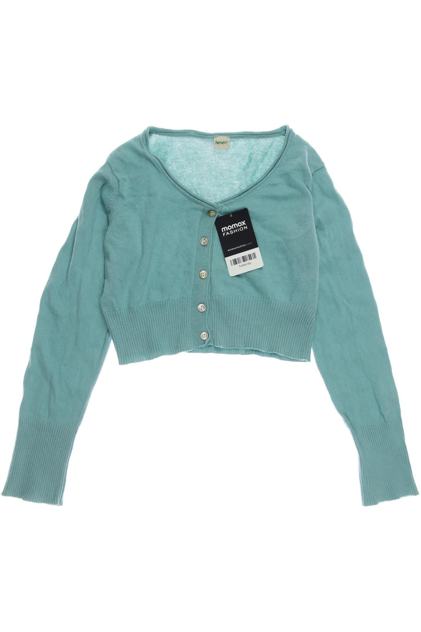 

hessnatur Damen Strickjacke, türkis, Gr. 140