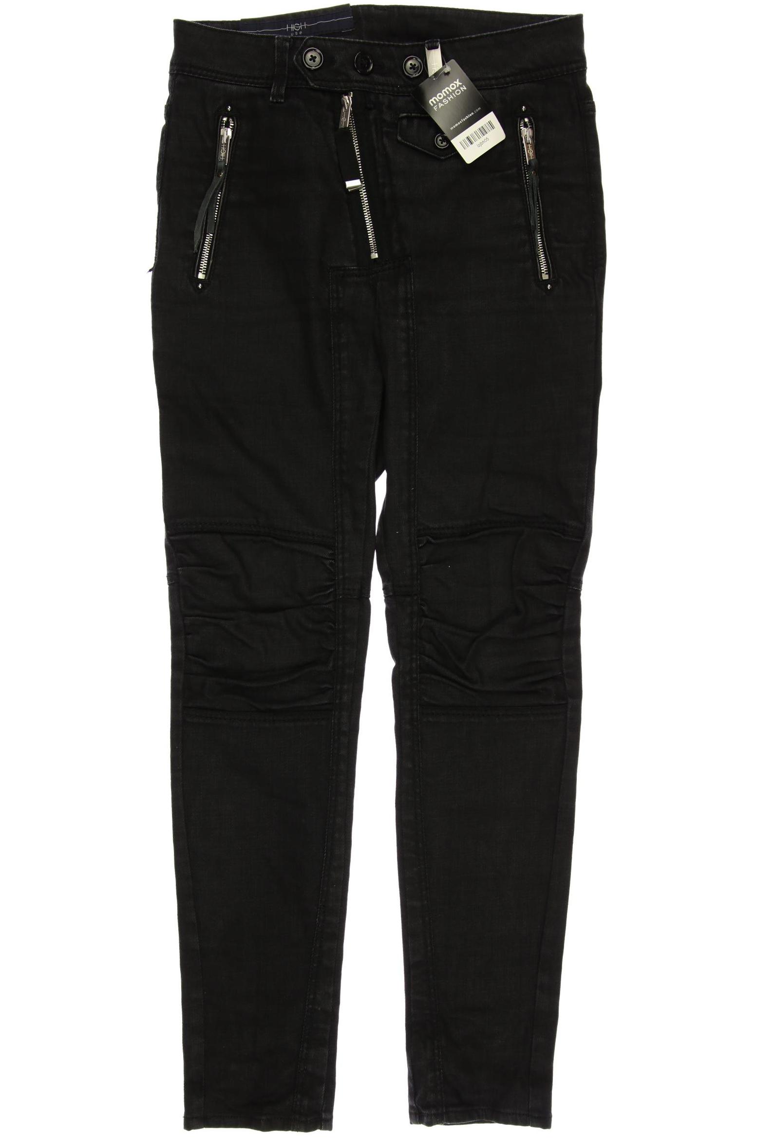

High Damen Jeans, schwarz, Gr. 36