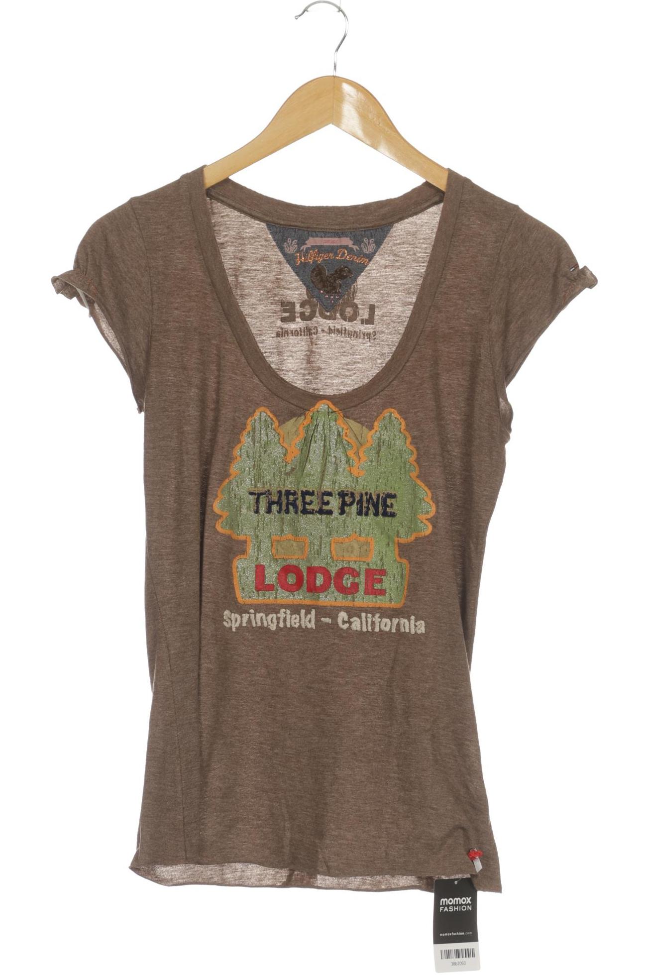 

Hilfiger Denim Damen T-Shirt, braun, Gr. 36
