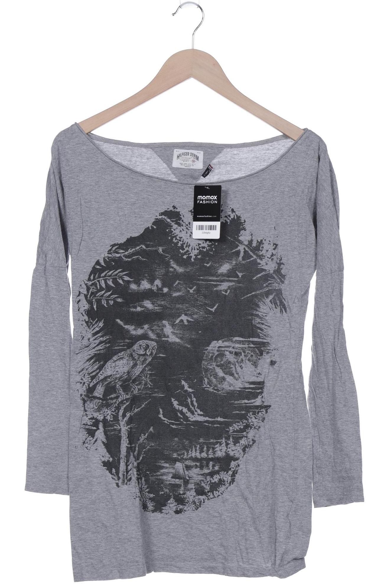 

Hilfiger Denim Damen Langarmshirt, grau, Gr. 34