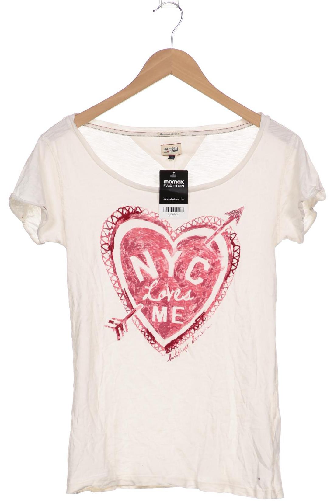 

HILFIGER DENIM Damen T-Shirt, cremeweiß