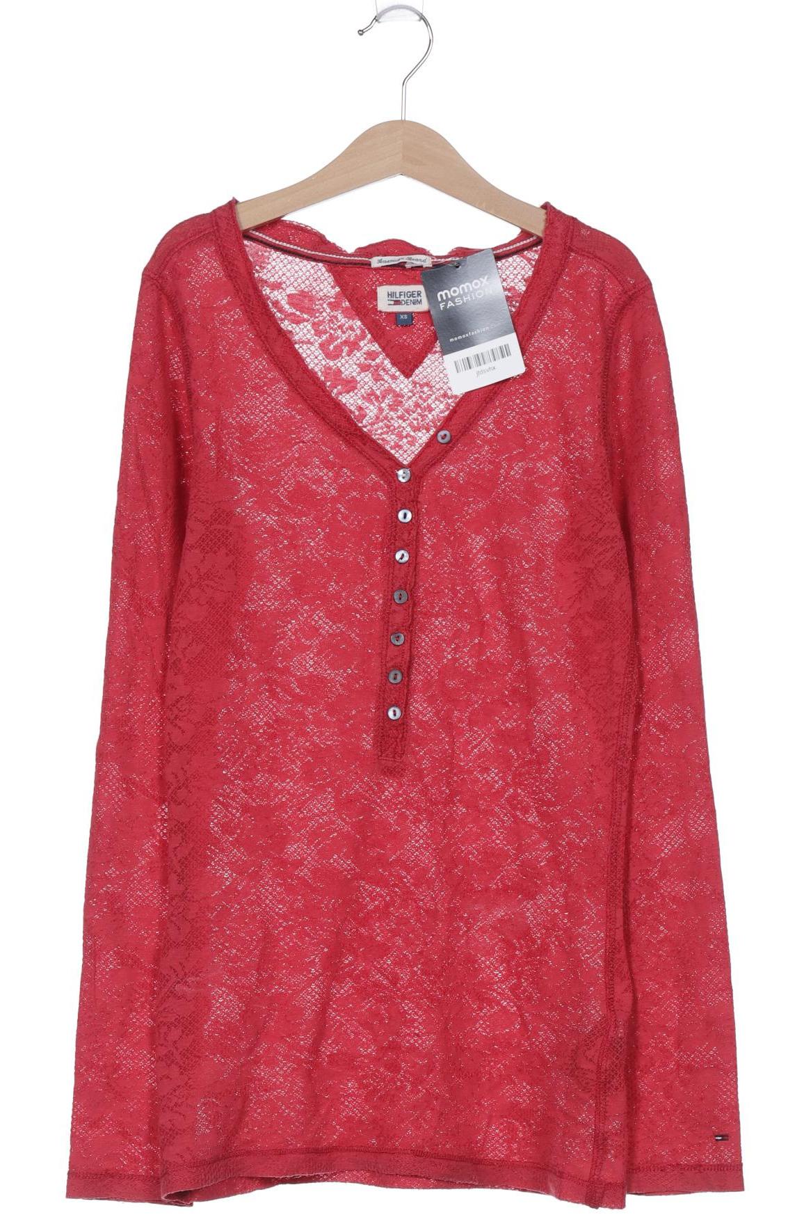 

Hilfiger Denim Damen Langarmshirt, rot, Gr. 34