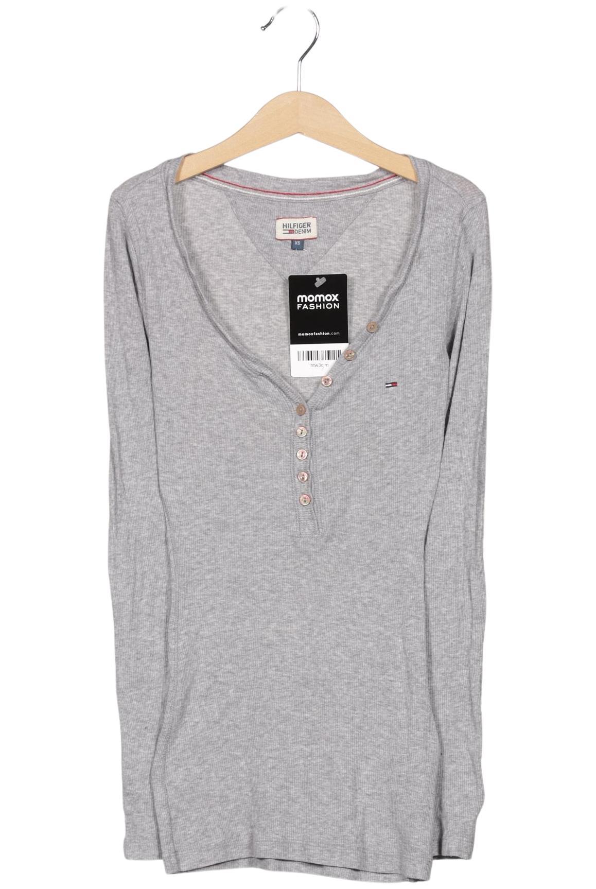 

Hilfiger Denim Damen Langarmshirt, grau, Gr. 34