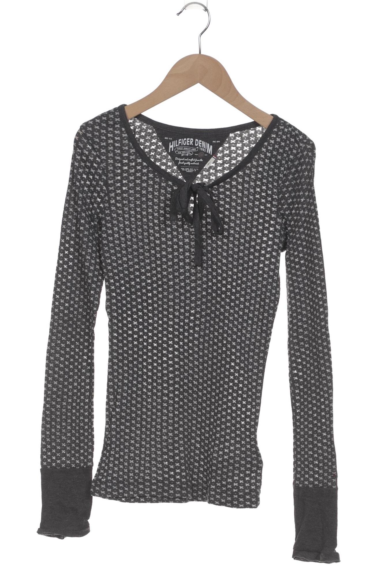 

Hilfiger Denim Damen Langarmshirt, grau, Gr. 36