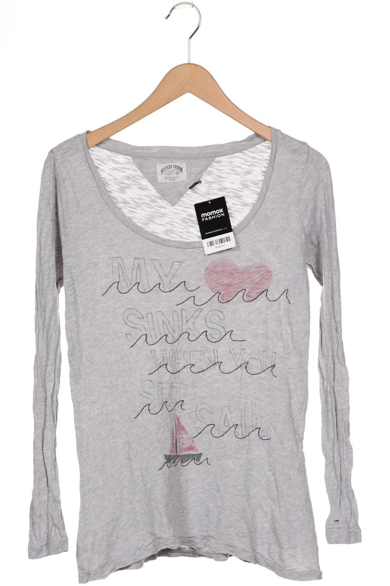 

HILFIGER DENIM Damen Langarmshirt, grau