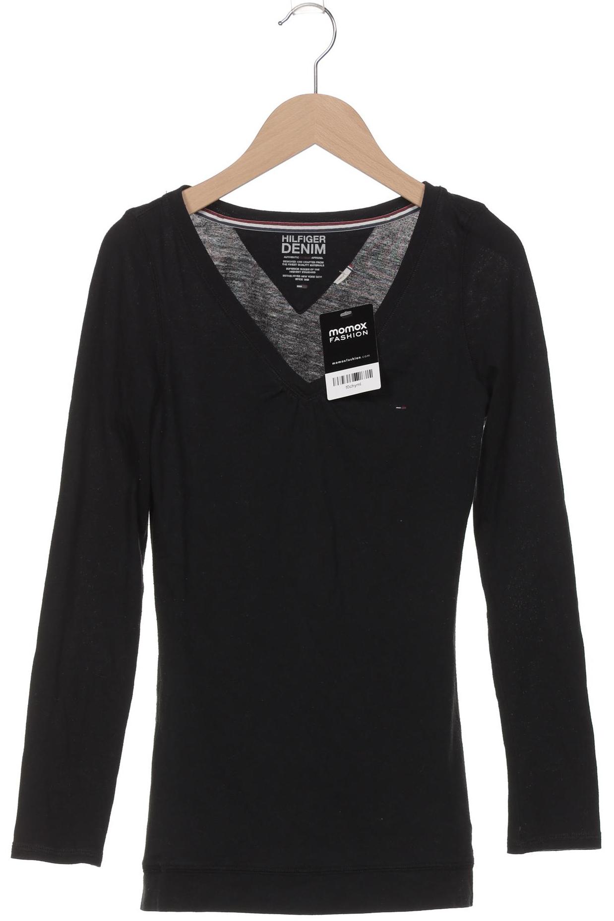 

Hilfiger Denim Damen Langarmshirt, schwarz, Gr. 36