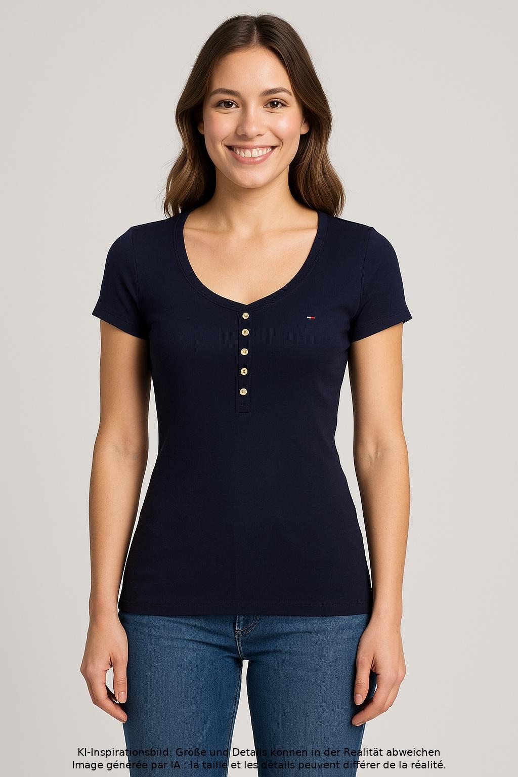 

Hilfiger Denim Damen T-Shirt, marineblau, Gr. 36