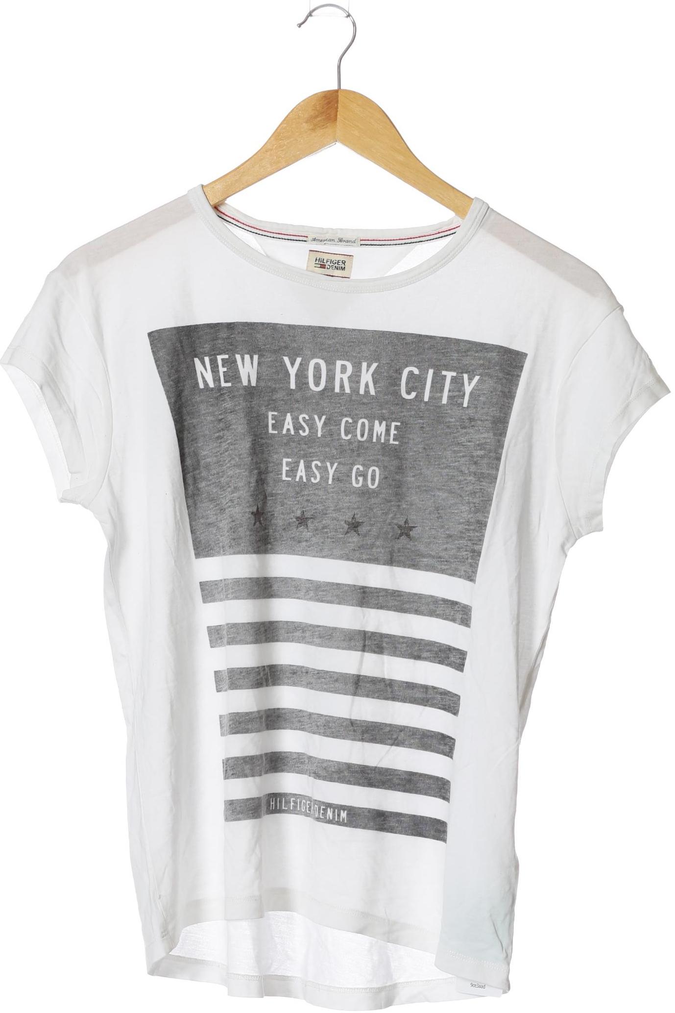 

Hilfiger Denim Damen T-Shirt, weiß, Gr. 34
