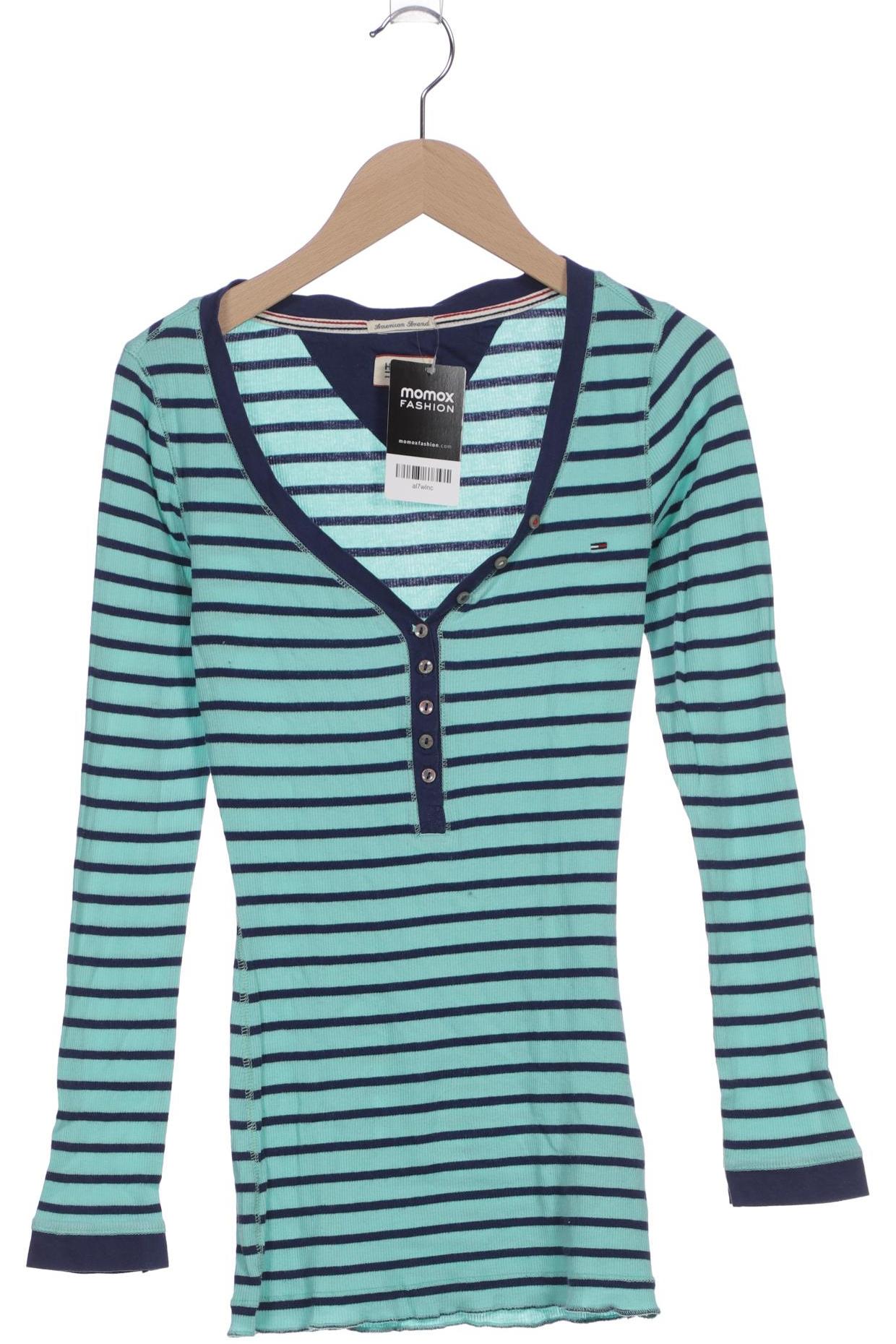 

Hilfiger Denim Damen Langarmshirt, türkis, Gr. 38