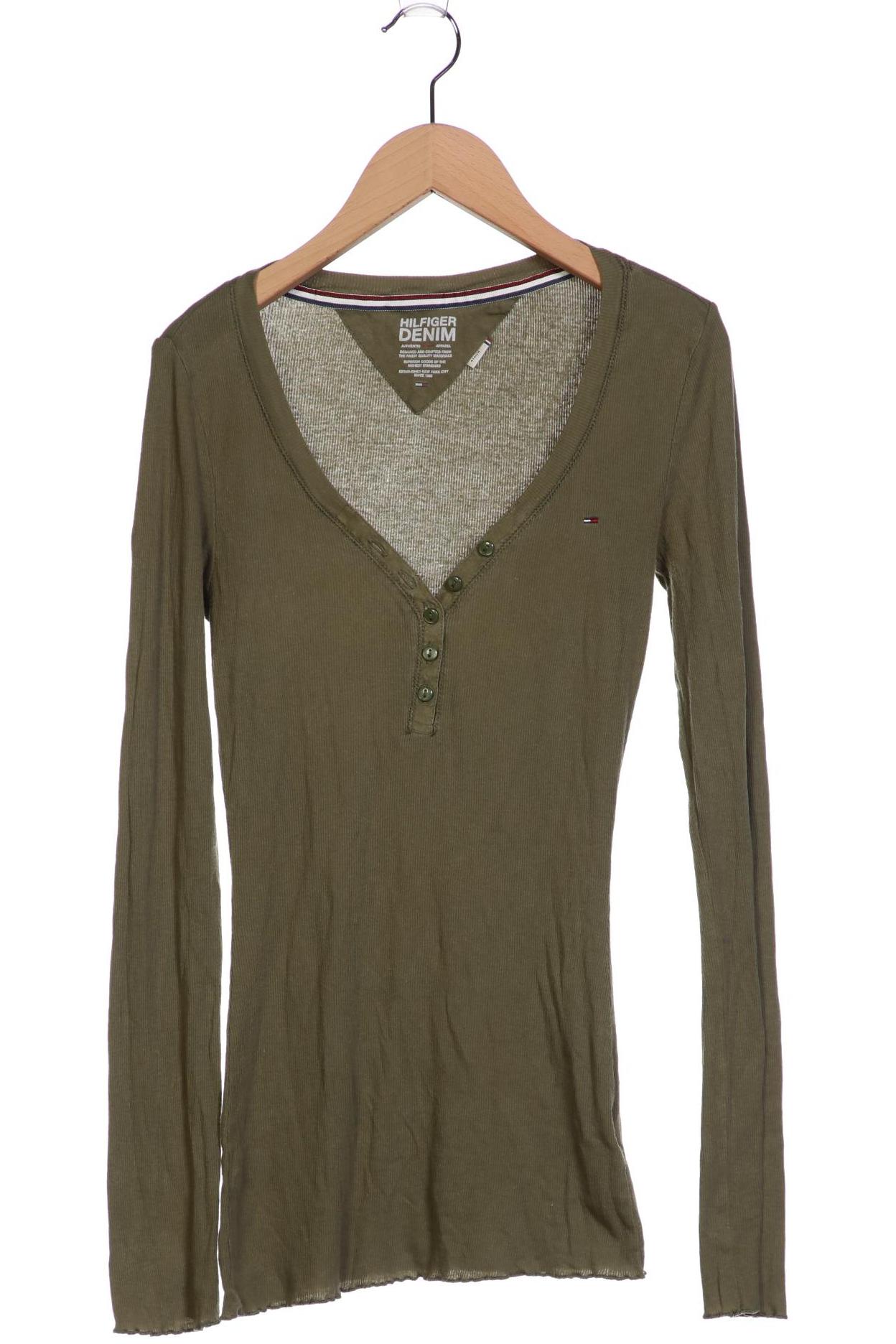 

Hilfiger Denim Damen Langarmshirt, grün, Gr. 38
