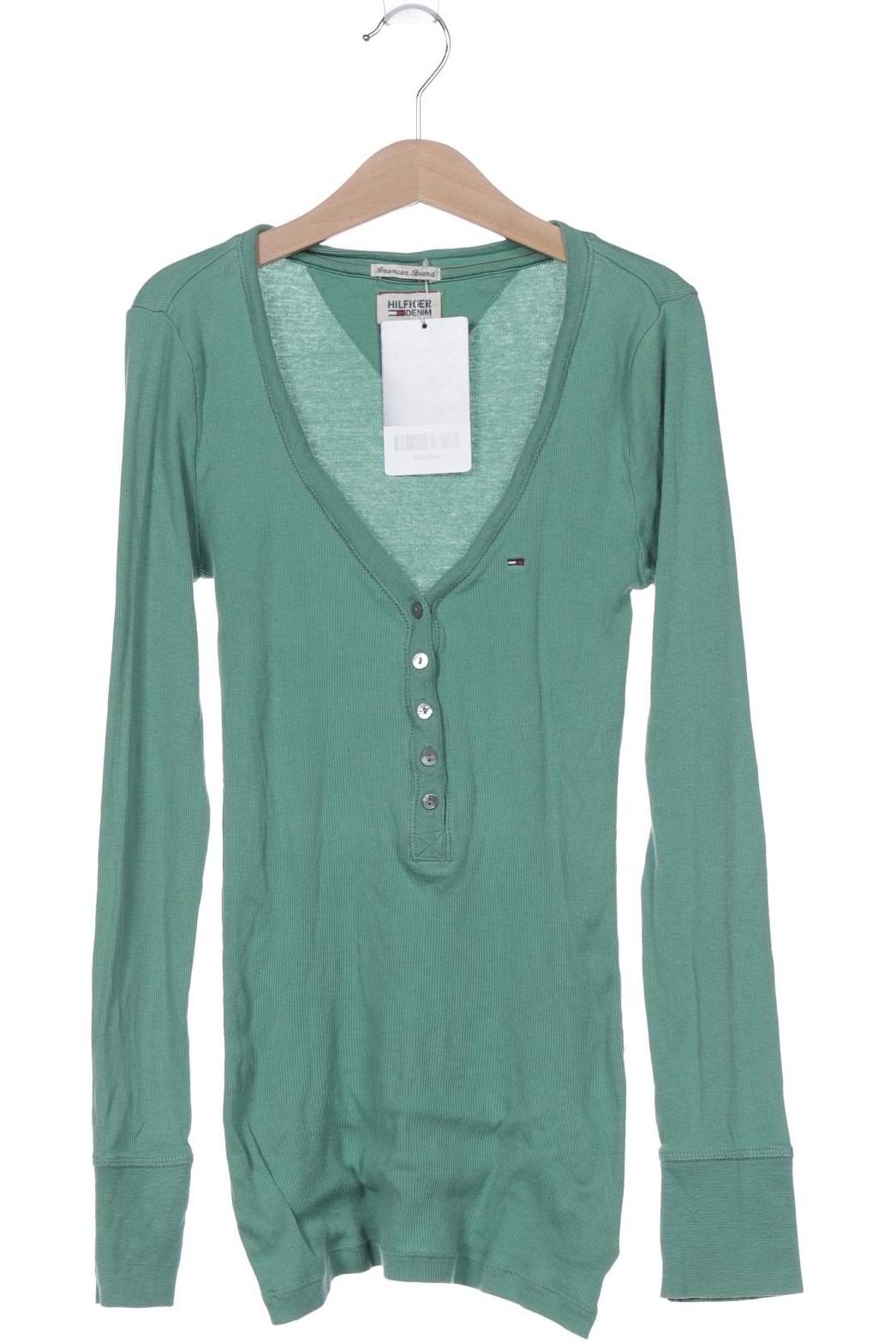 

Hilfiger Denim Damen Langarmshirt, grün, Gr. 34