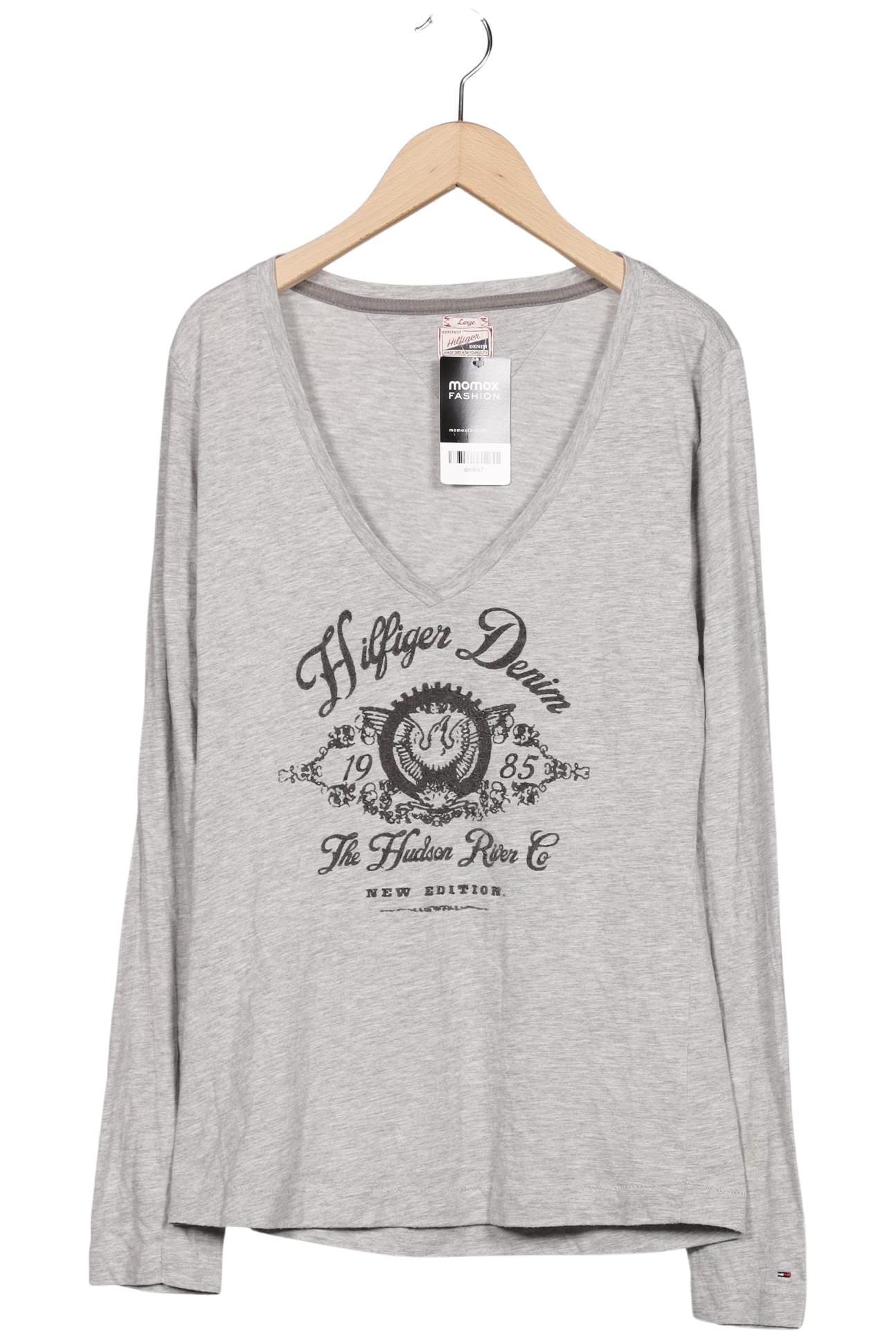 

Hilfiger Denim Damen Langarmshirt, grau, Gr. 42