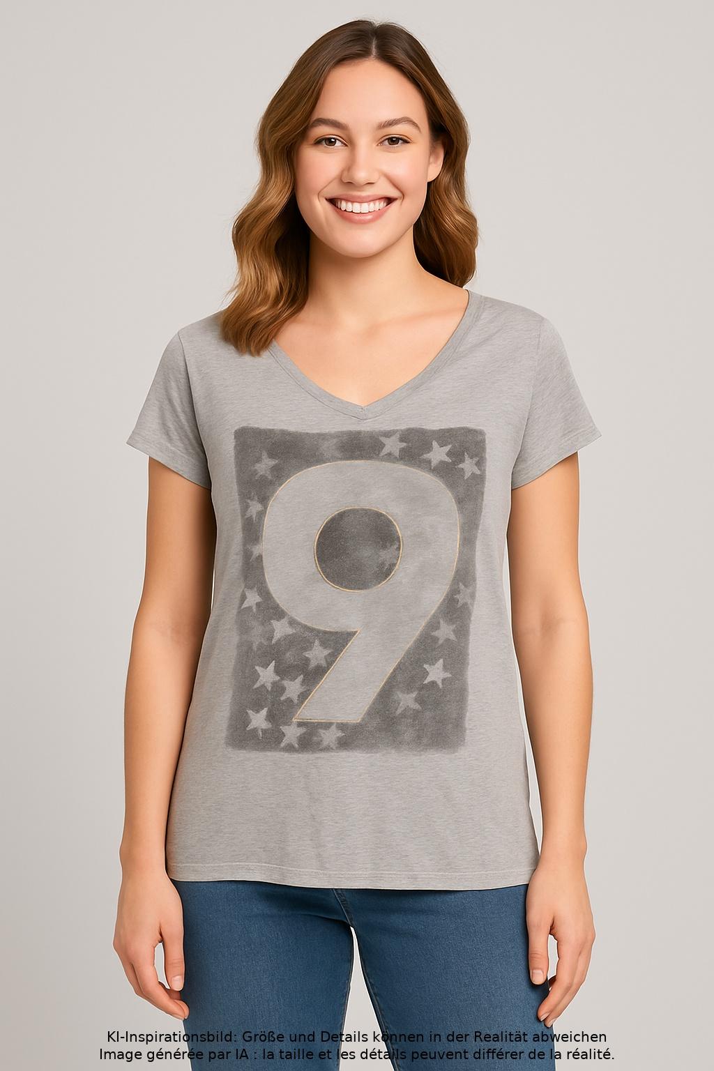 

Hilfiger Denim Damen T-Shirt, grau, Gr. 42