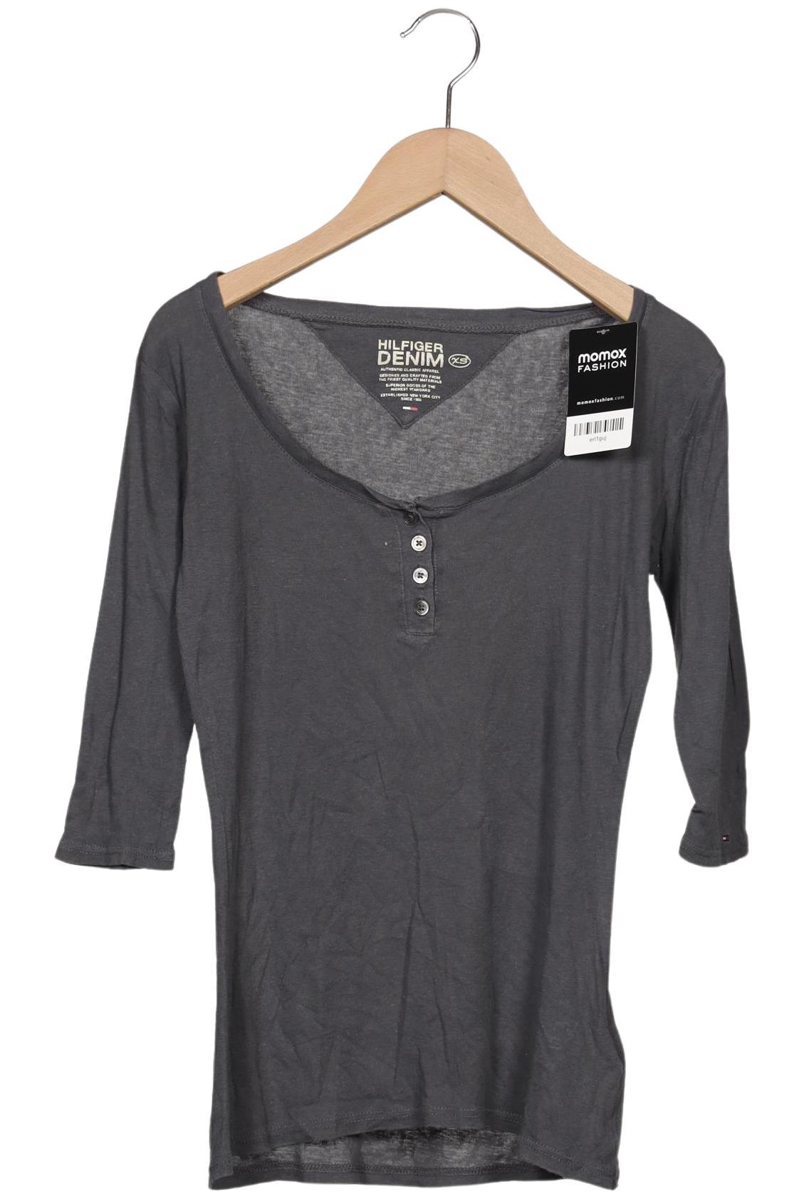 

Hilfiger Denim Damen Langarmshirt, grau, Gr. 34