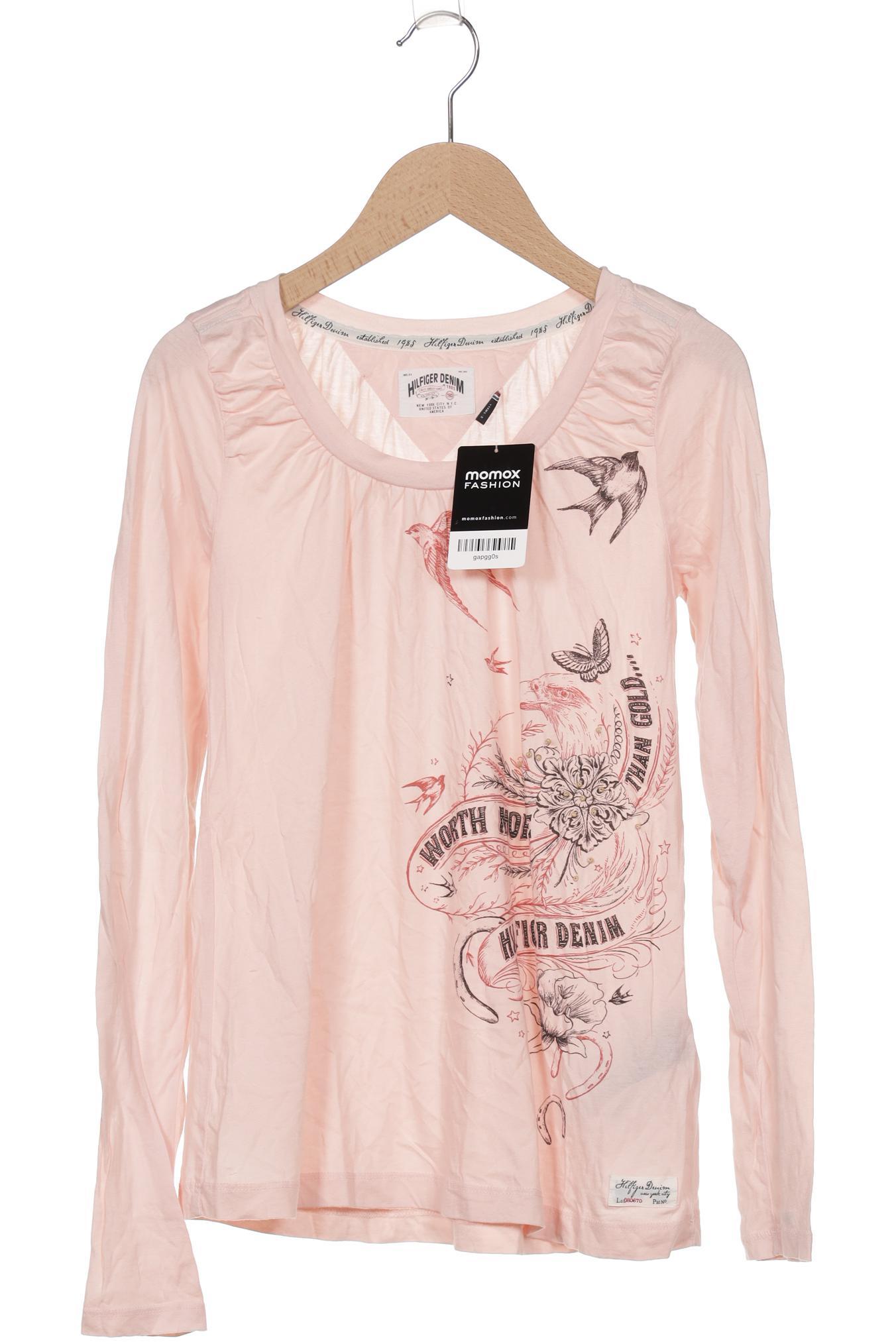 

Hilfiger Denim Damen Langarmshirt, pink, Gr. 34