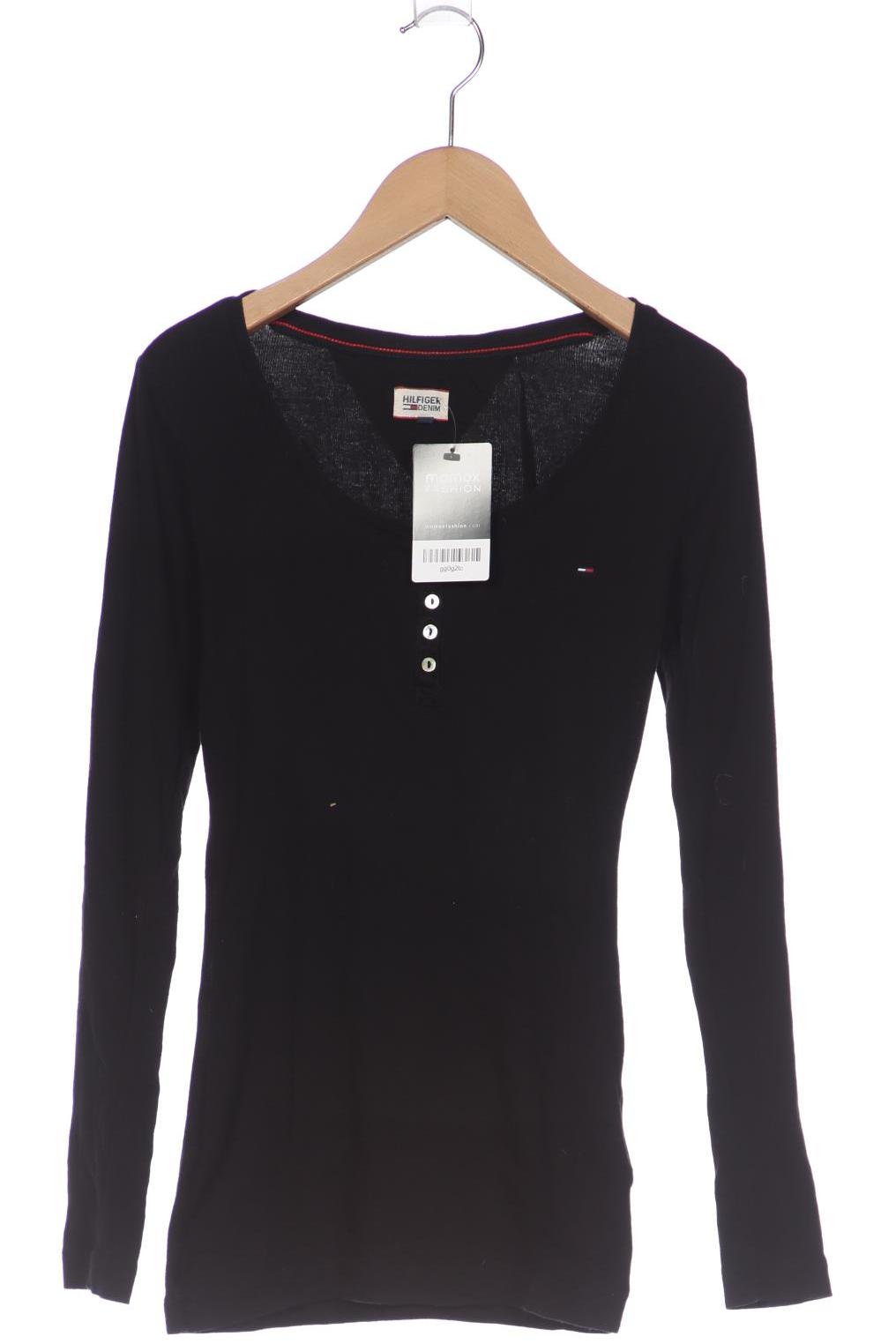 

HILFIGER DENIM Damen Langarmshirt, schwarz