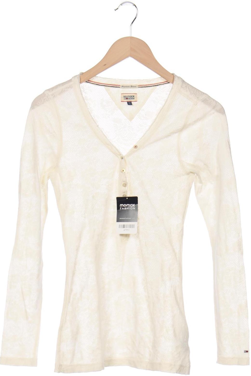 

HILFIGER DENIM Damen Langarmshirt, cremeweiß