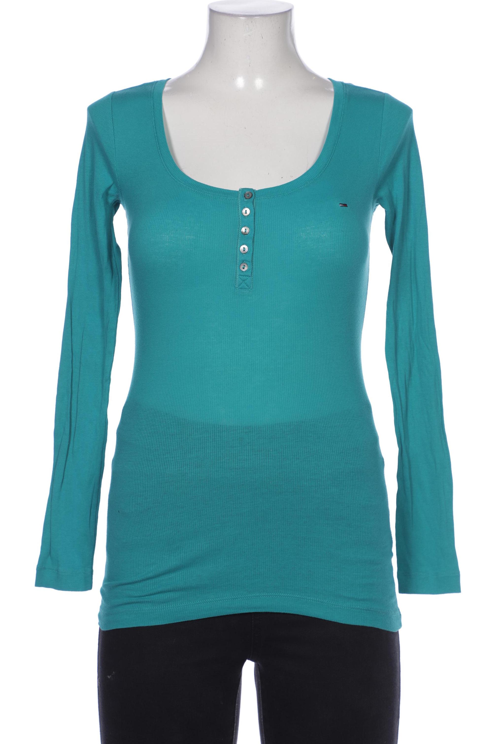 

Hilfiger Denim Damen Langarmshirt, türkis, Gr. 38