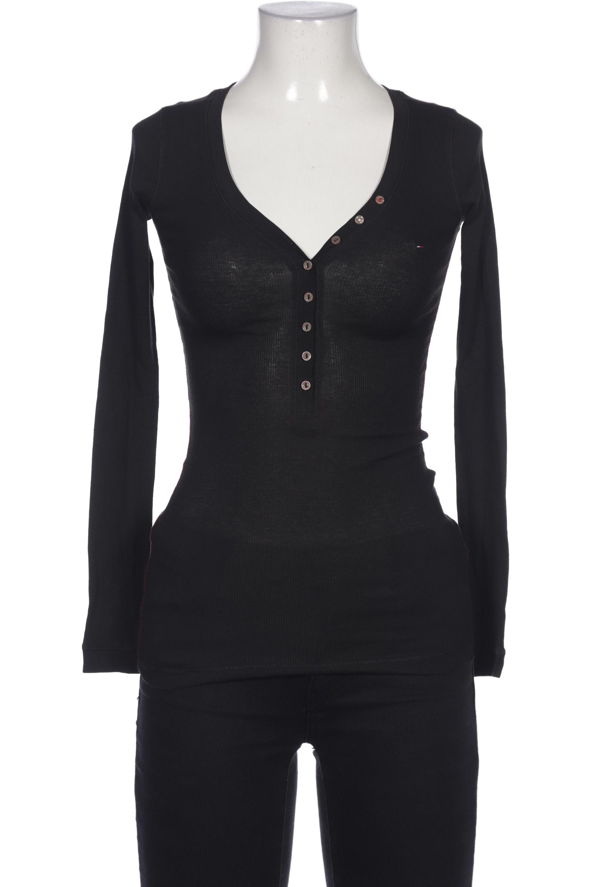

HILFIGER DENIM Damen Langarmshirt, schwarz