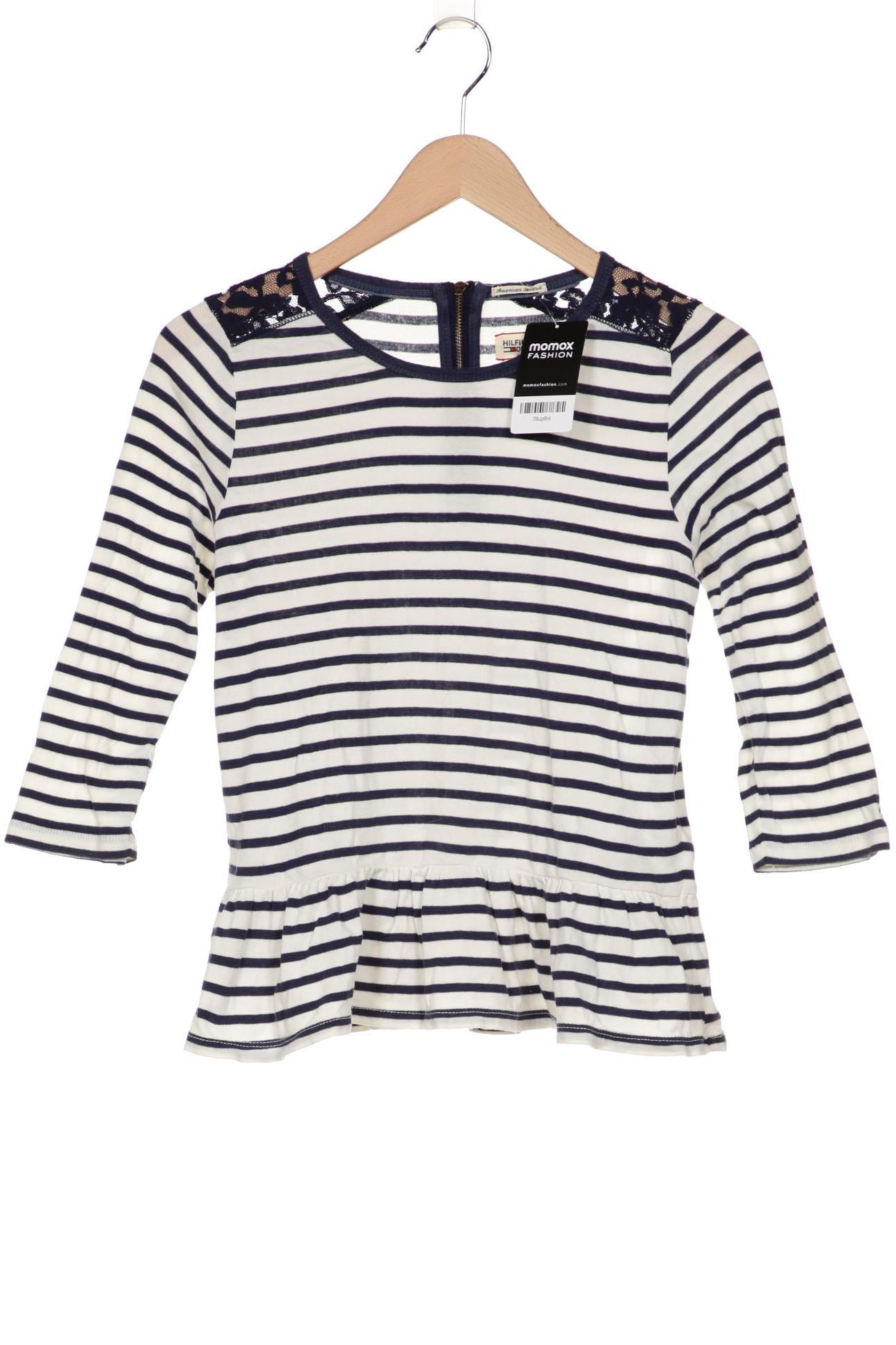 

Hilfiger Denim Damen Langarmshirt, weiß, Gr. 34