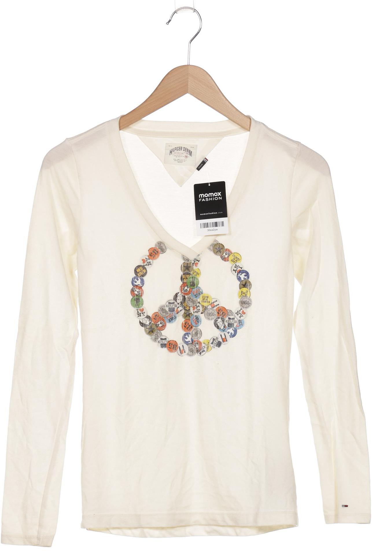 

Hilfiger Denim Damen Langarmshirt, cremeweiß, Gr. 38