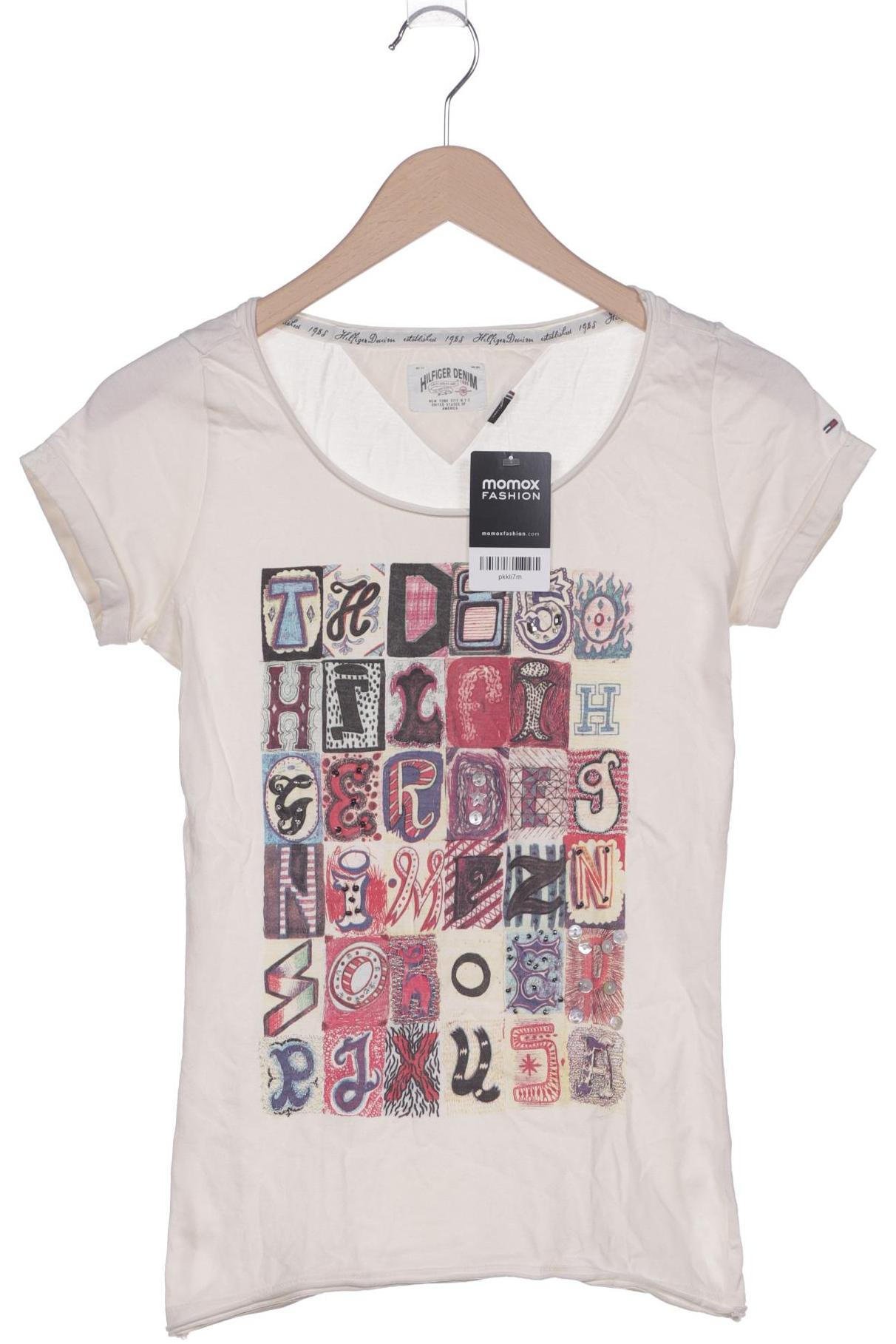 

Hilfiger Denim Damen T-Shirt, cremeweiß, Gr. 36