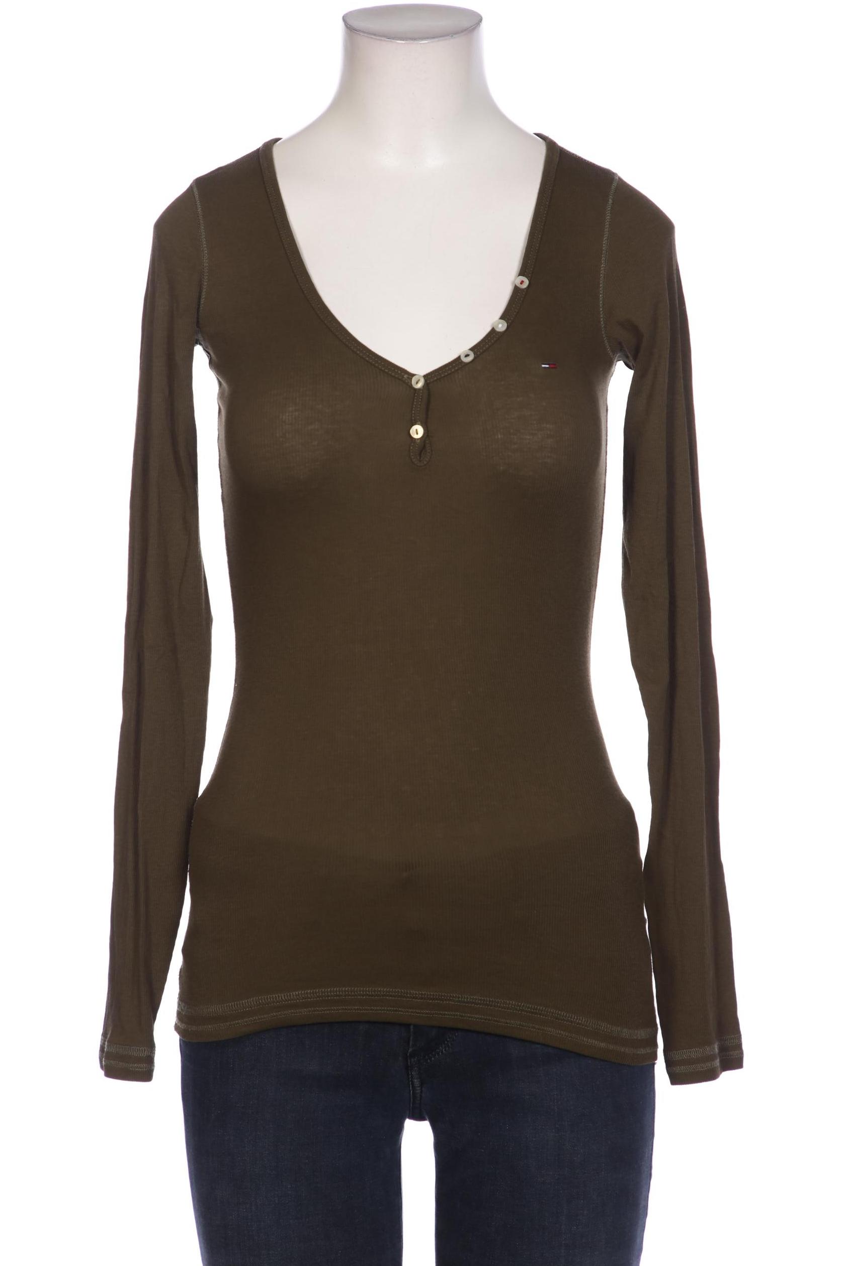 

Hilfiger Denim Damen Langarmshirt, grün, Gr. 36