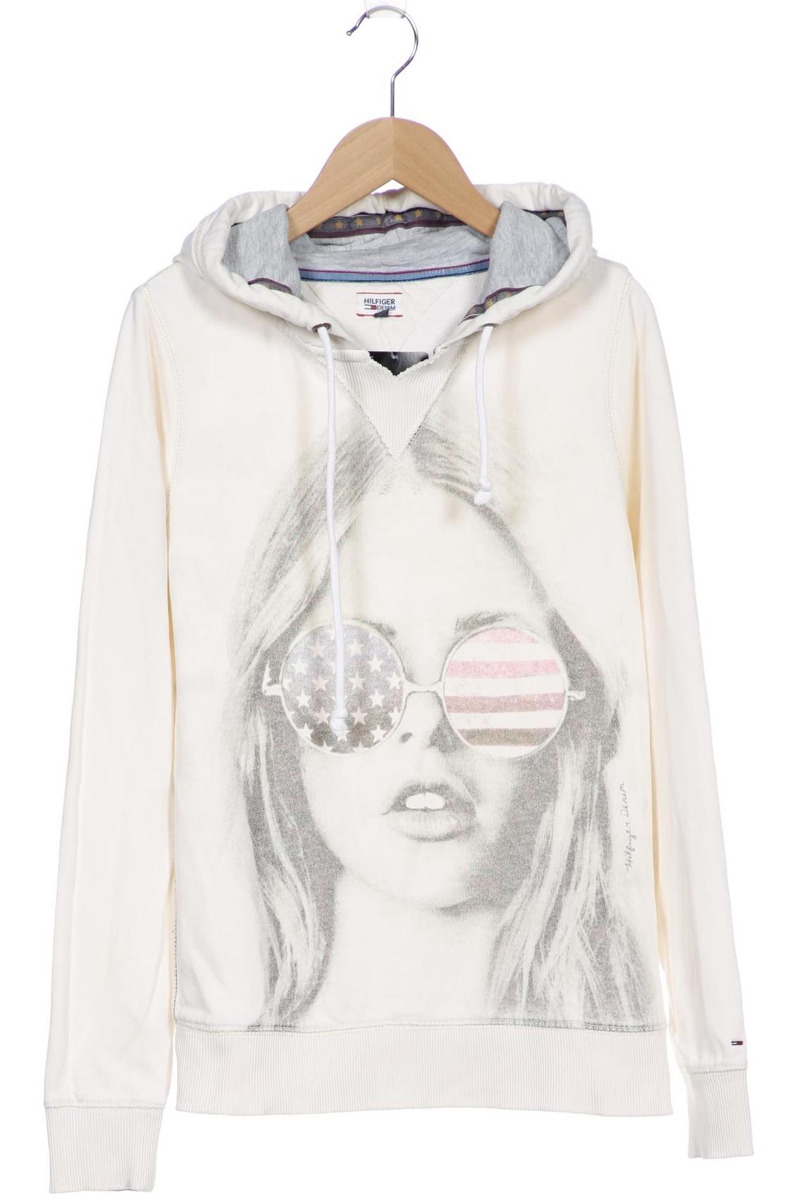 

HILFIGER DENIM Damen Kapuzenpullover, cremeweiß