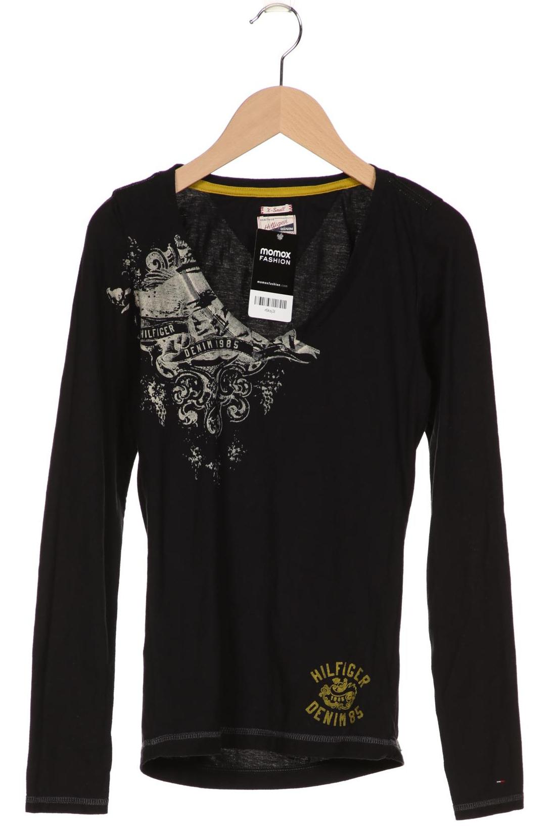 

HILFIGER DENIM Damen Langarmshirt, schwarz
