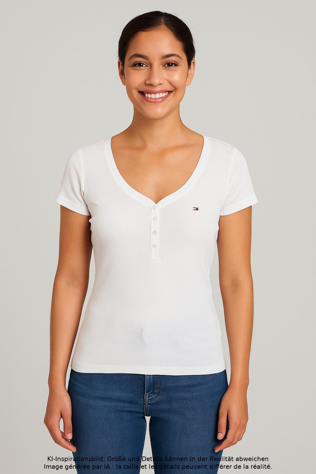 

Hilfiger Denim Damen T-Shirt, weiß, Gr. 36