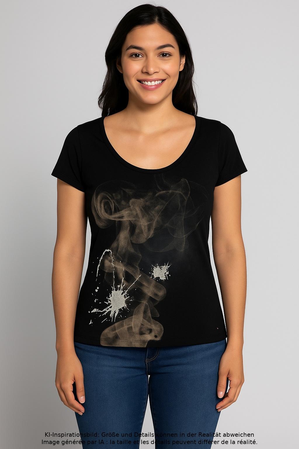 

Hilfiger Denim Damen T-Shirt, schwarz, Gr. 38