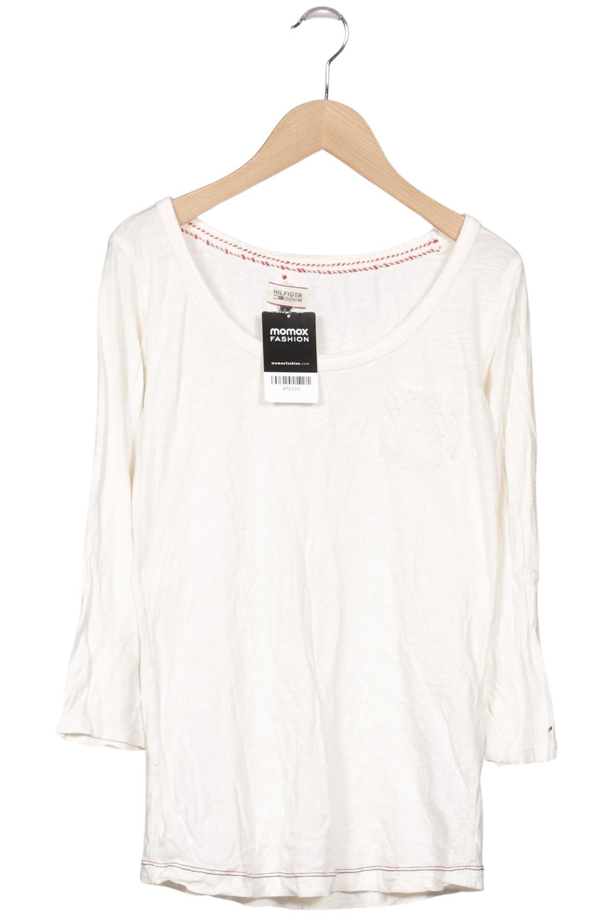 

Hilfiger Denim Damen Langarmshirt, cremeweiß, Gr. 36