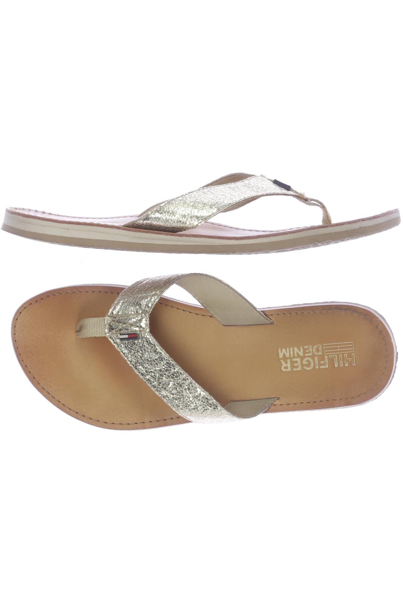 

Hilfiger Denim Damen Sandale, gold, Gr. 38